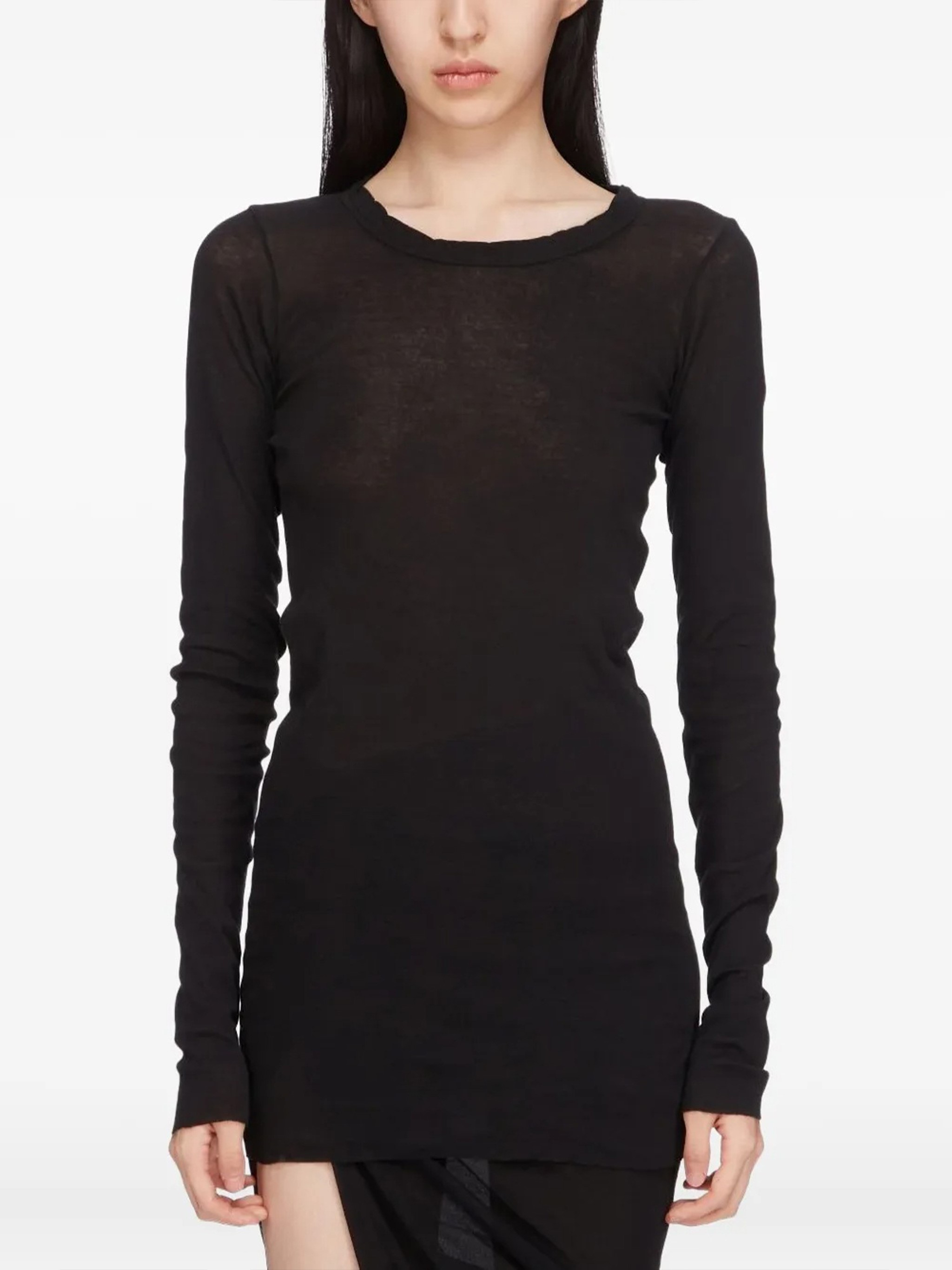 Rick Owens Ls T-shirt Clothing In Black