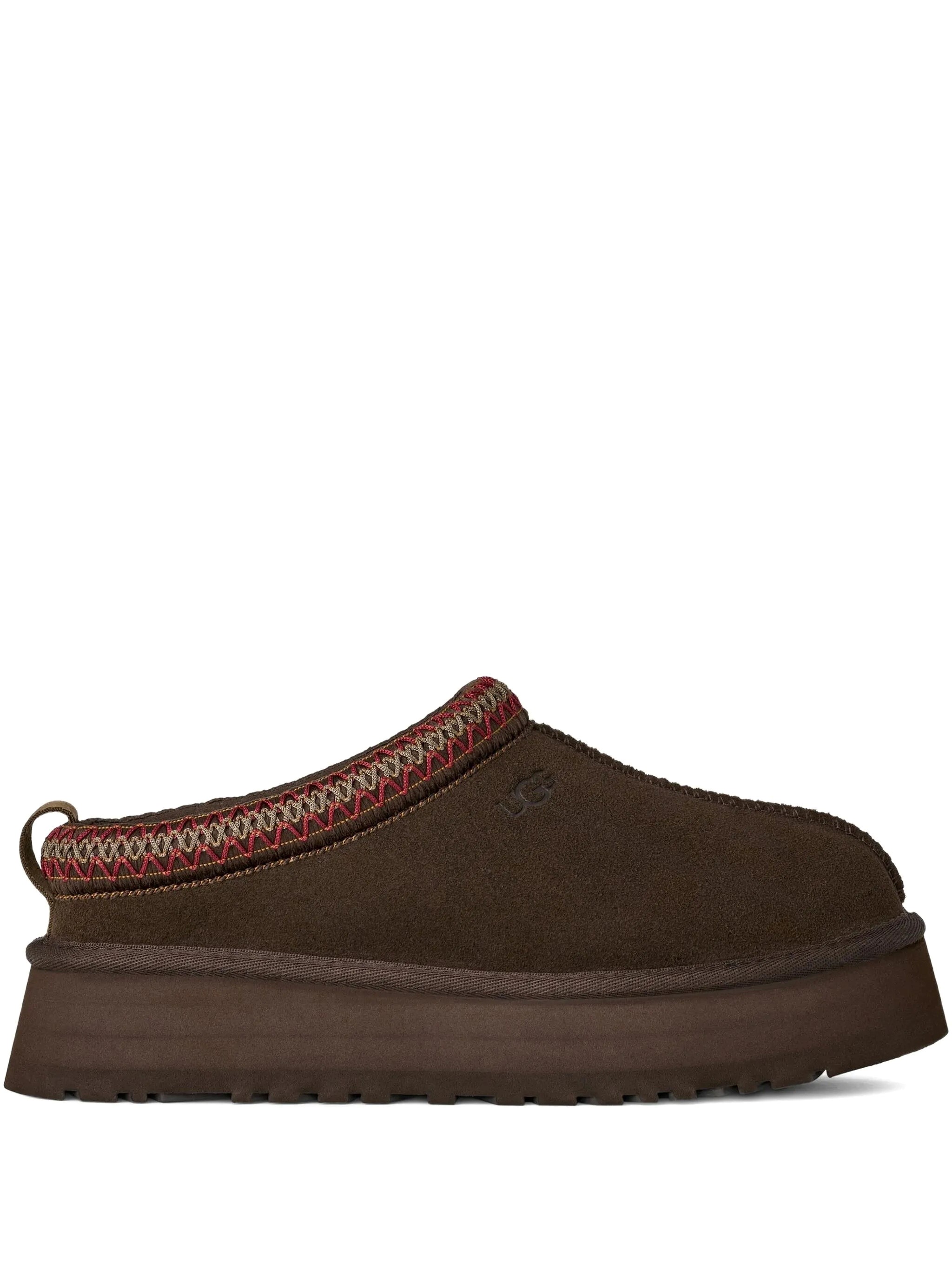 Ugg Tazz Ii Embroidered Shearling Slippers In Brown