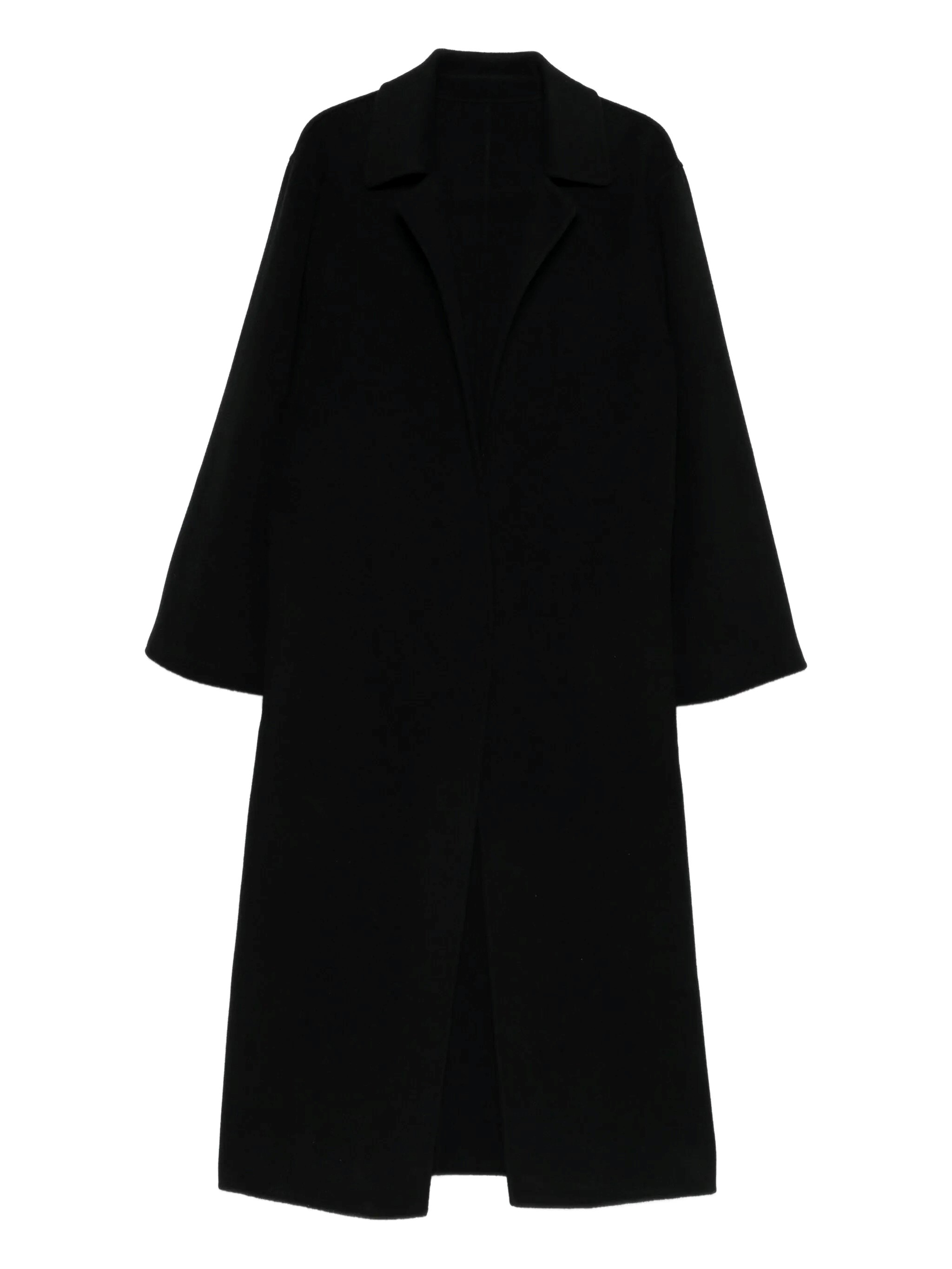 Alberta Ferretti Cashmere-blend Coat In Black