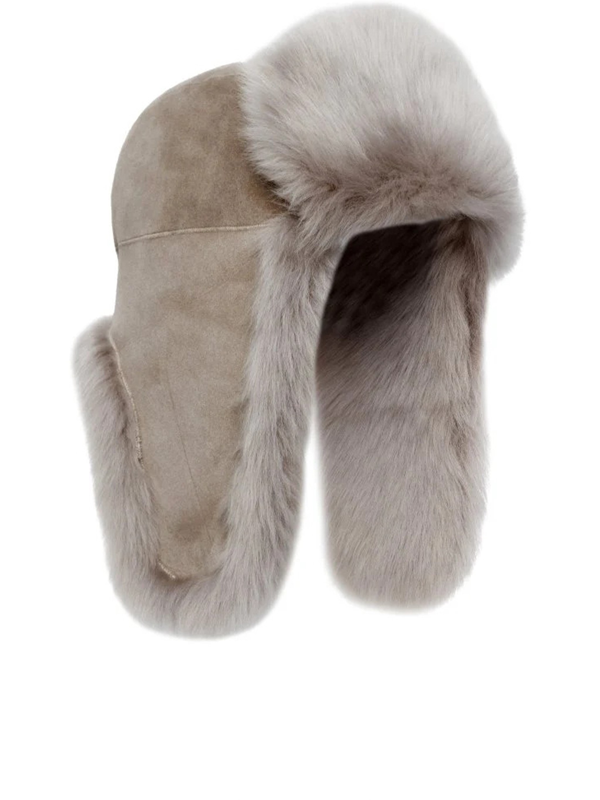 Bigardini Fur Trim Hat In Gray