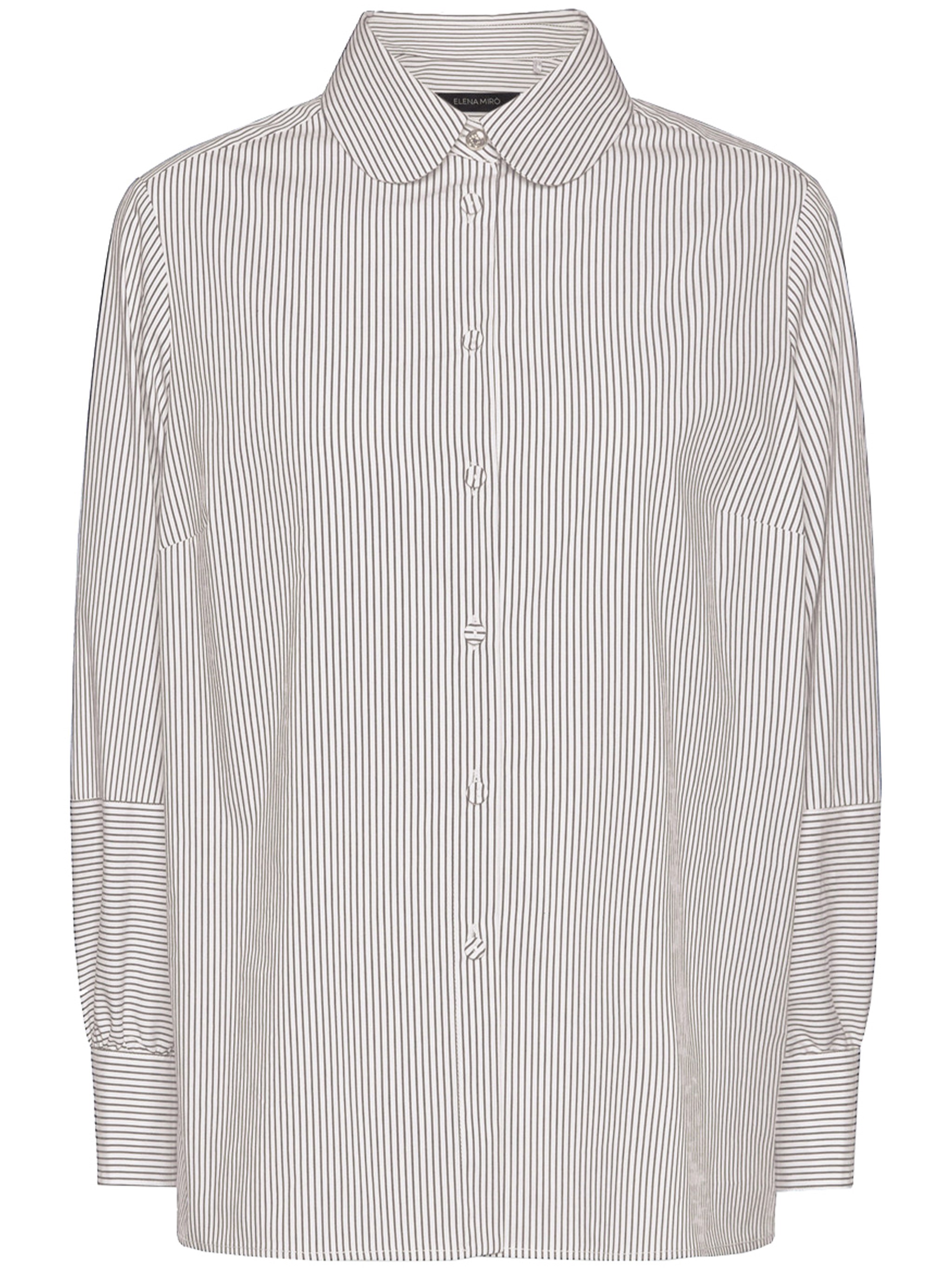 Elena Miro' Striped Round-collar Shirt
