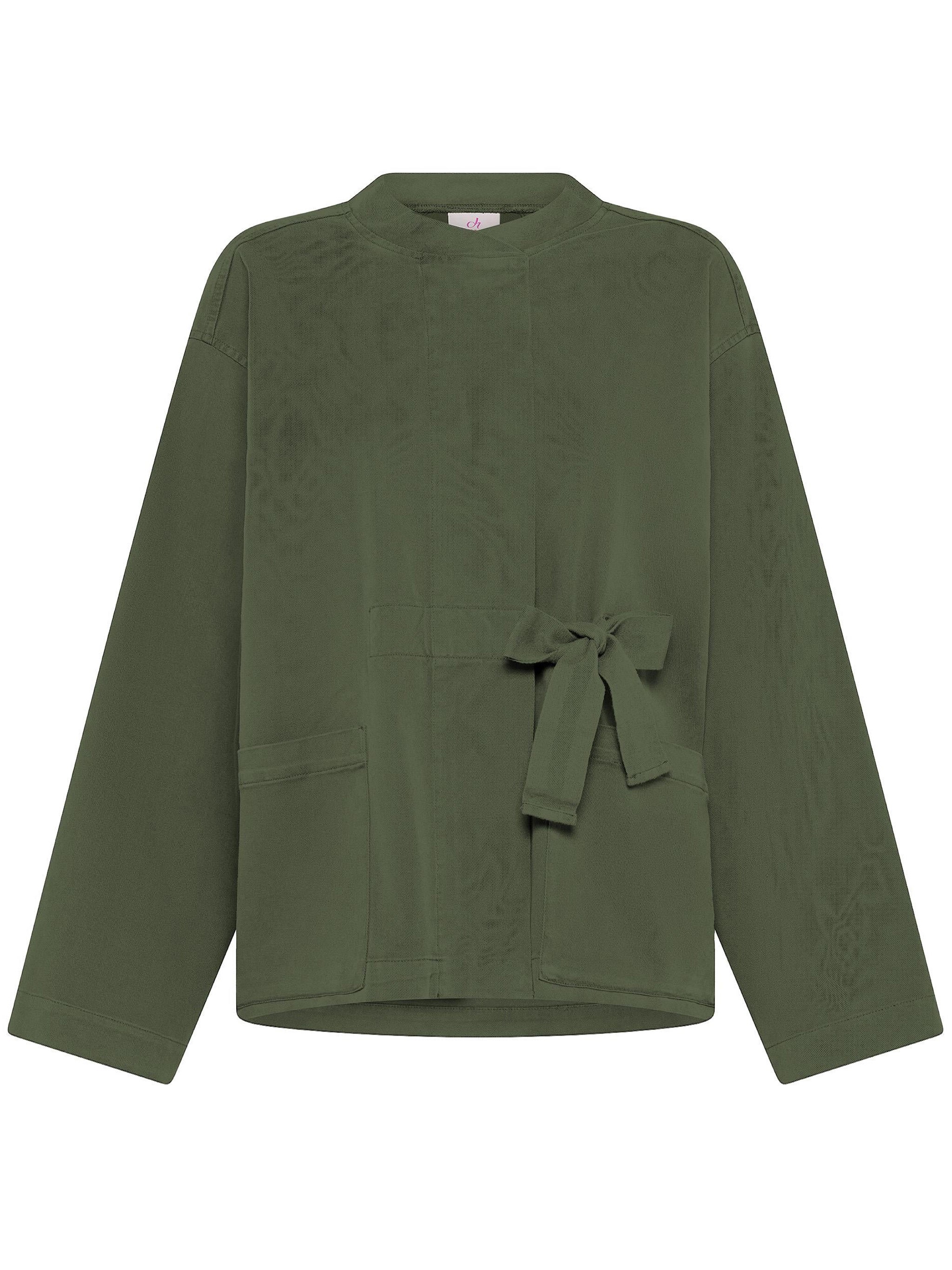 Deha Tie-waist Patch-pocket Jacket In Multi