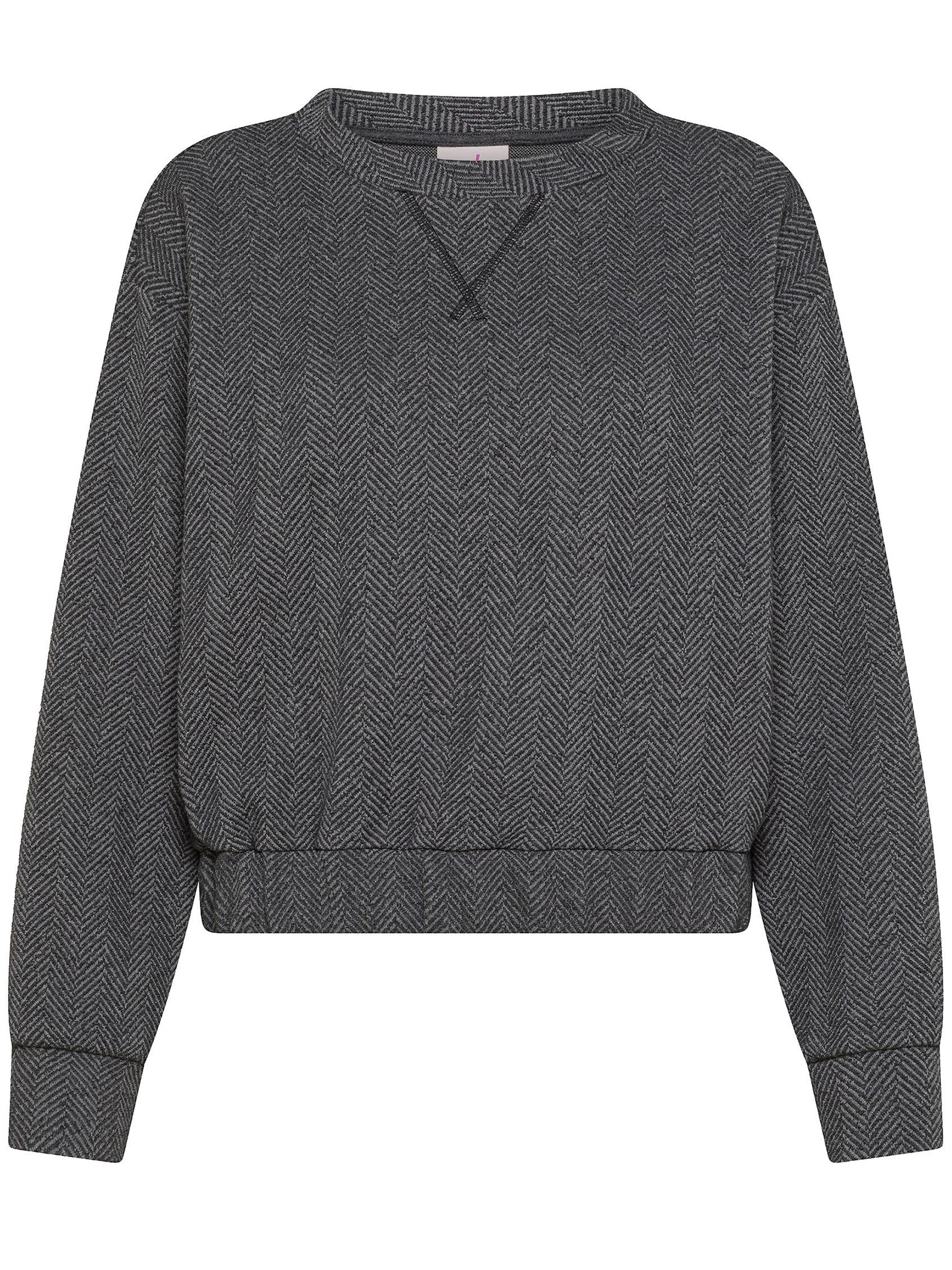 Deha Herringbone Sweatshirt In Gray