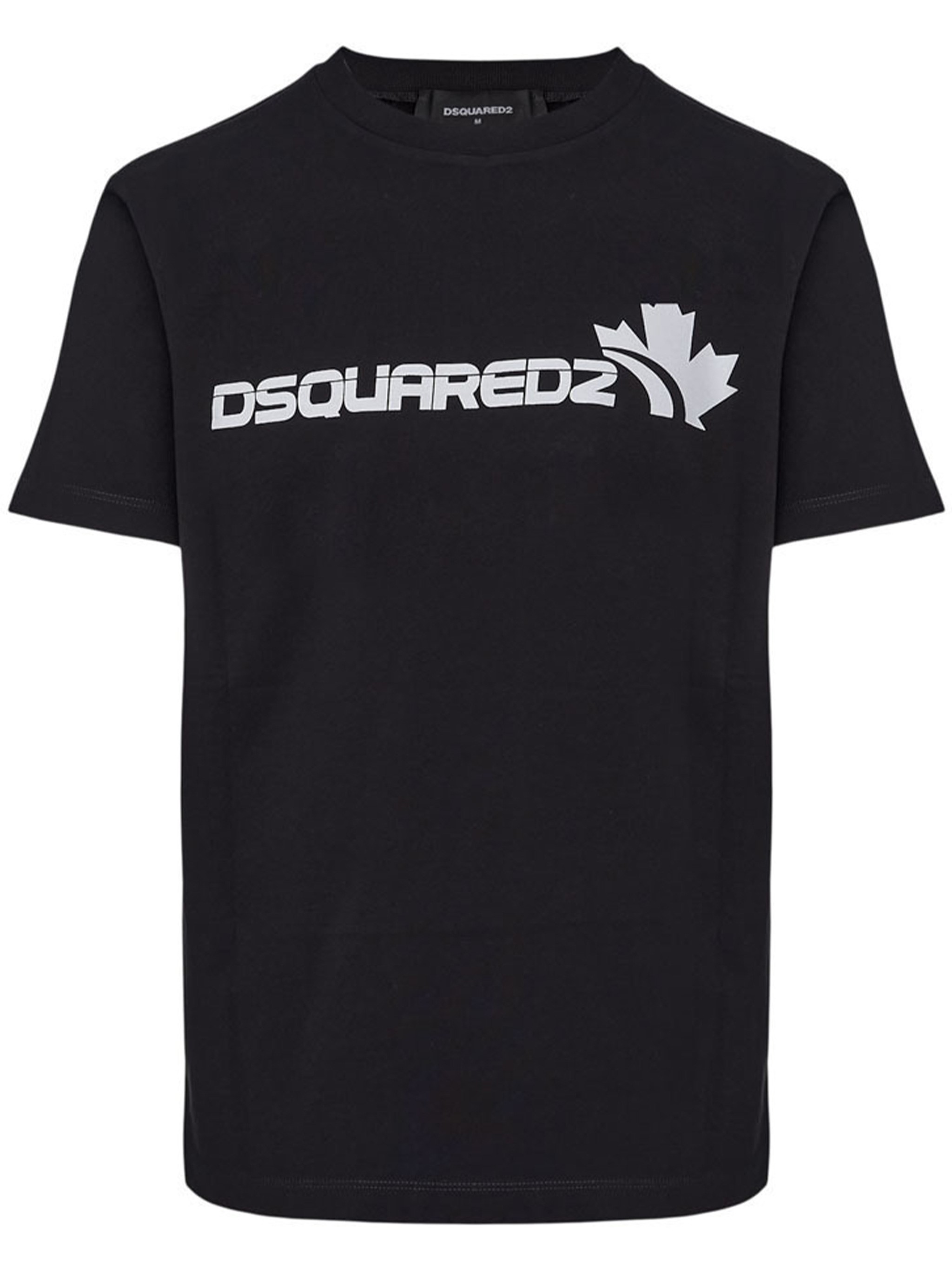Dsquared2 Short Sleeve Crew Neck T-shirt Design In Black