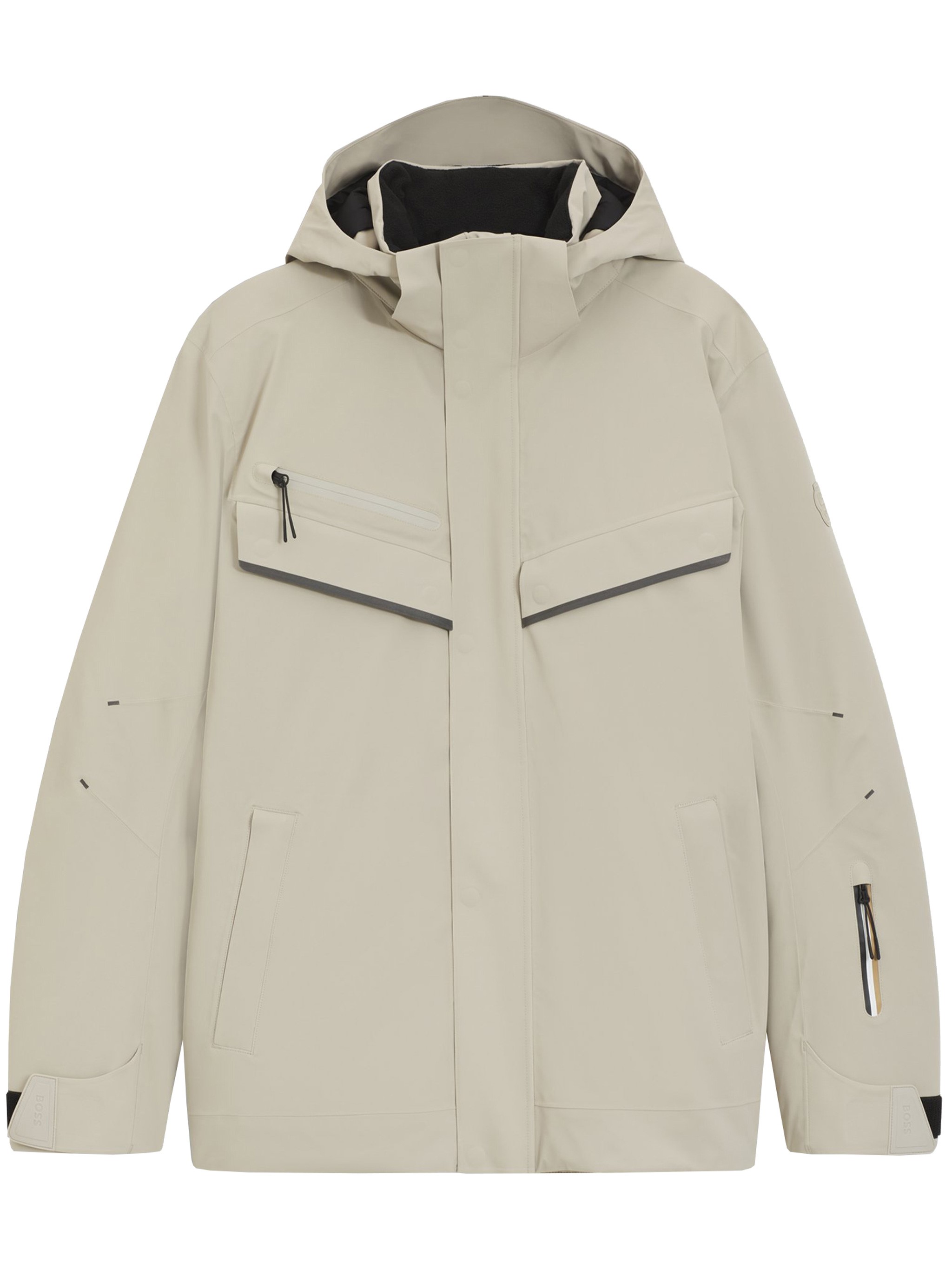 Hugo Boss Long-sleeved Casual Jacket In Neutral
