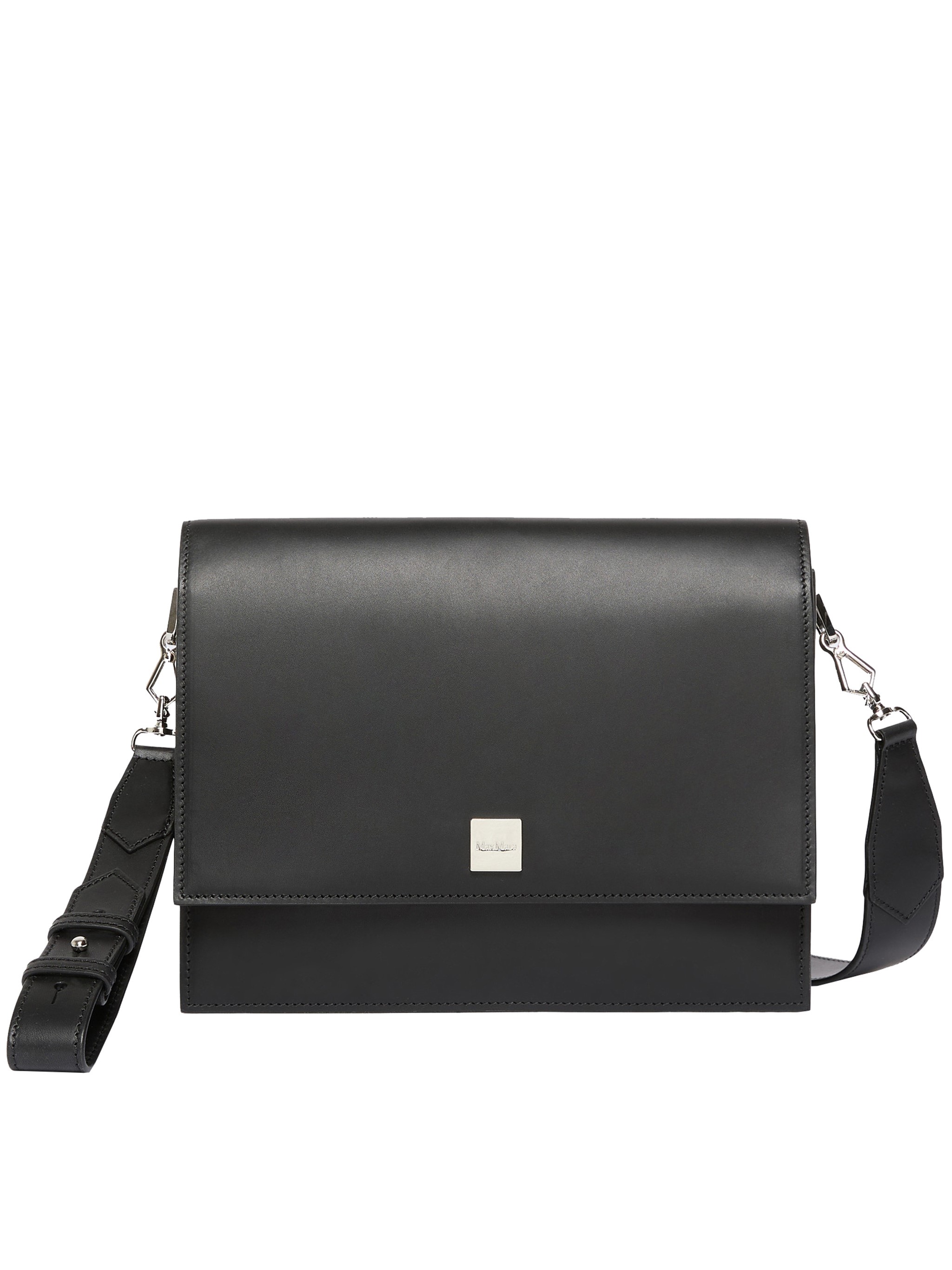 Max Mara Biancaroughs Leather Shoulder Bag In Black