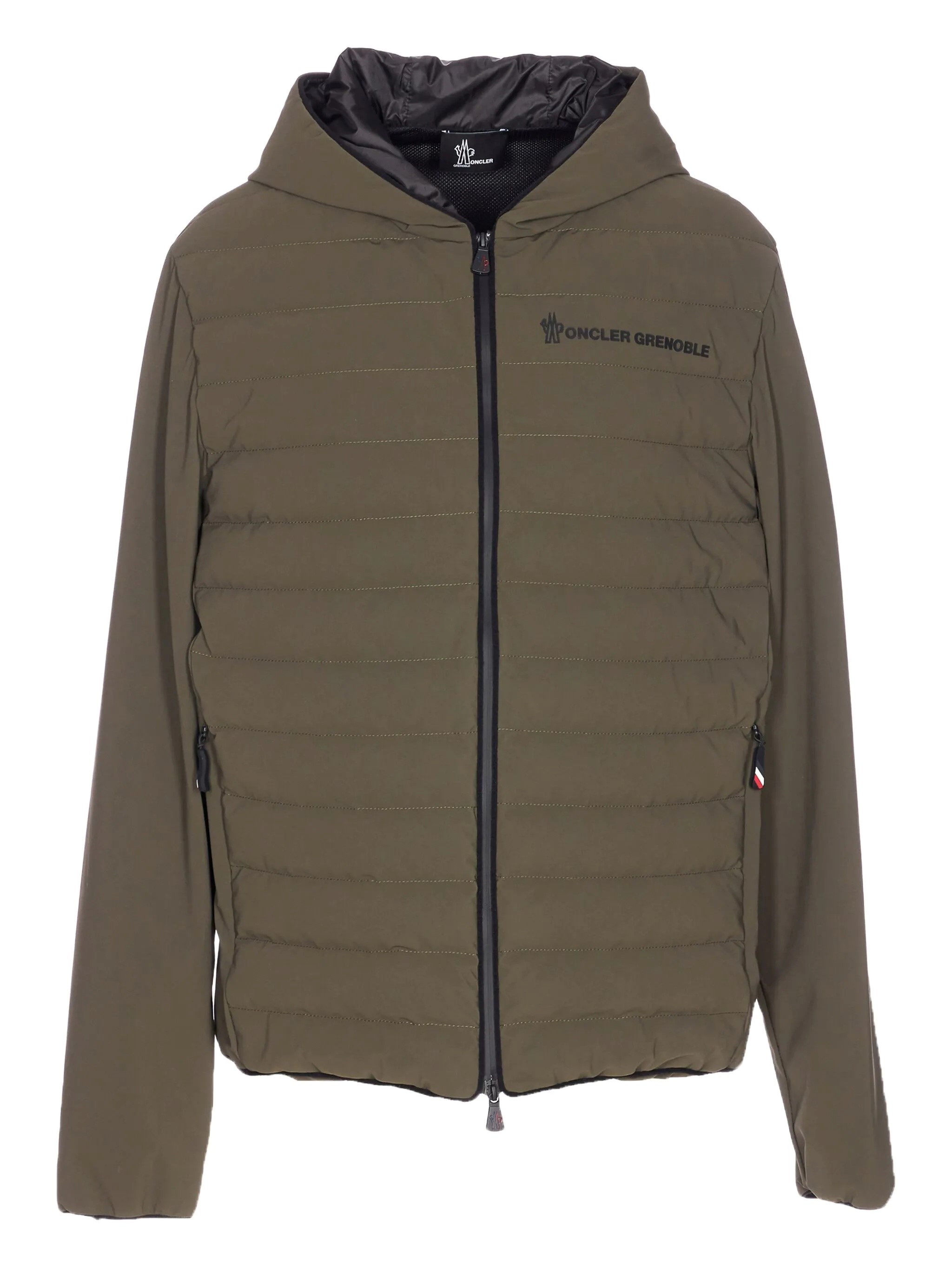 Moncler Grenoble Logo Down Jacket In Green