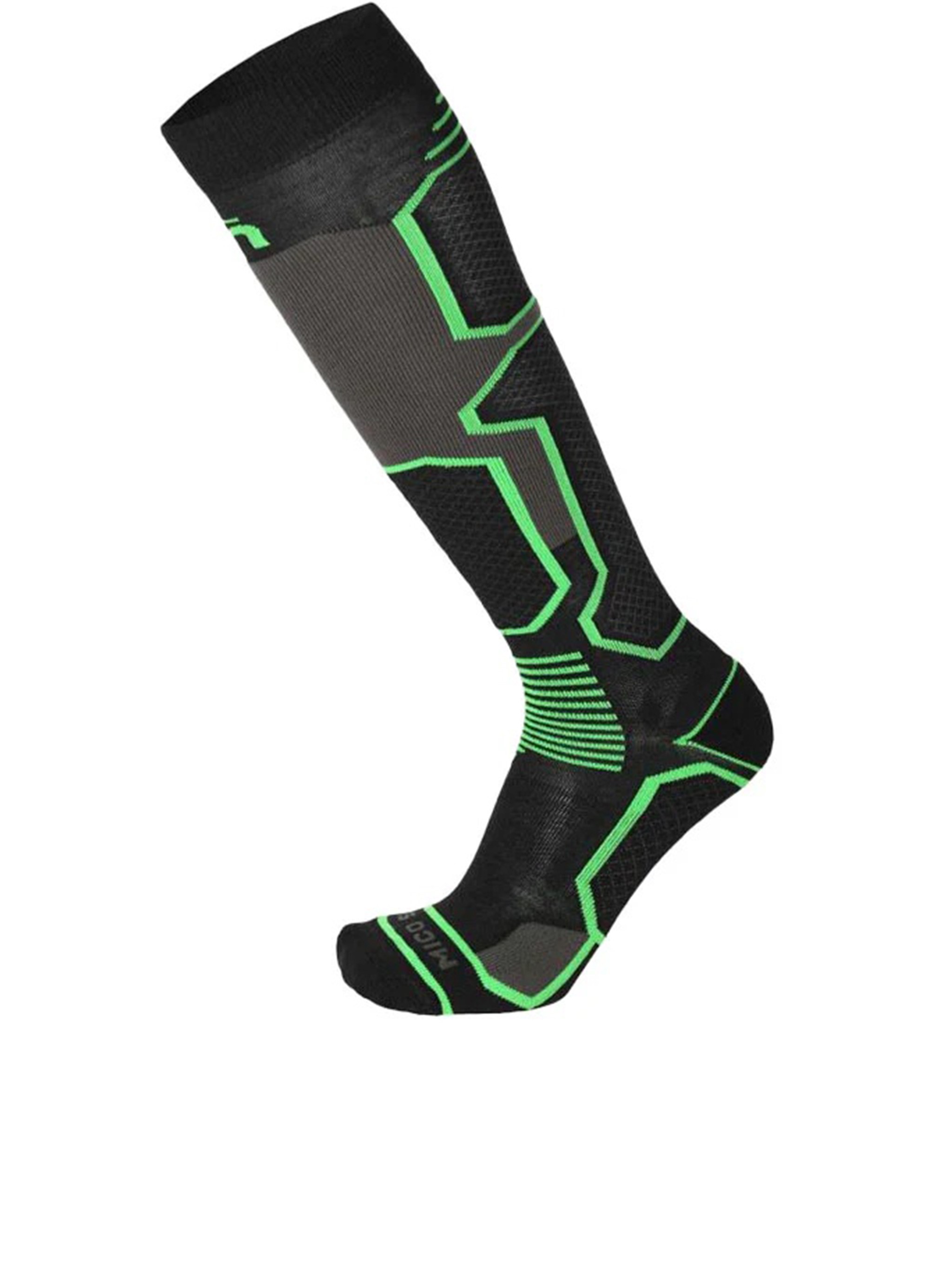 Mico Medium Weight Warm Control Ski Sock In Black