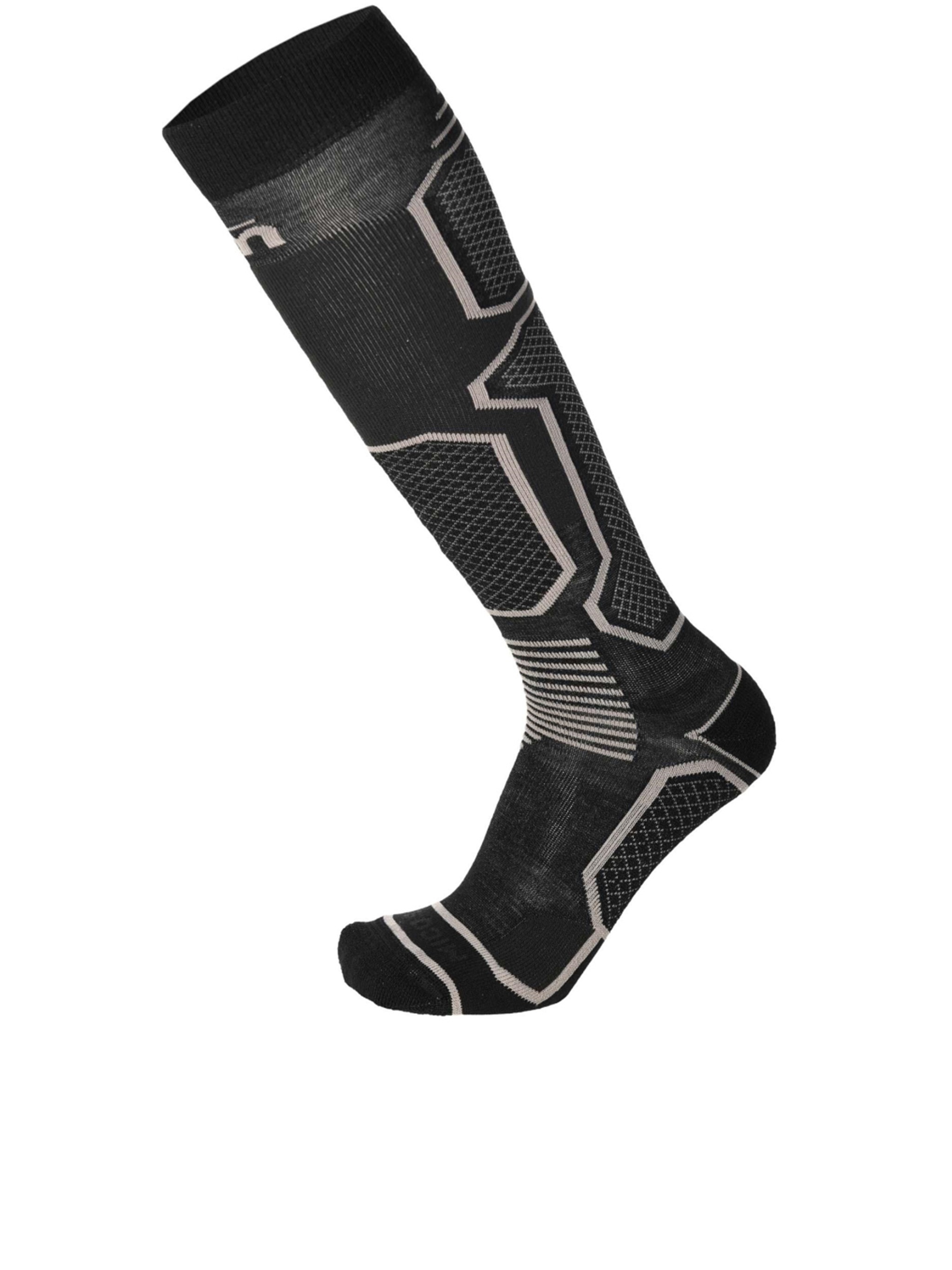 Mico Medium Weight Warm Control Ski Sock In Black