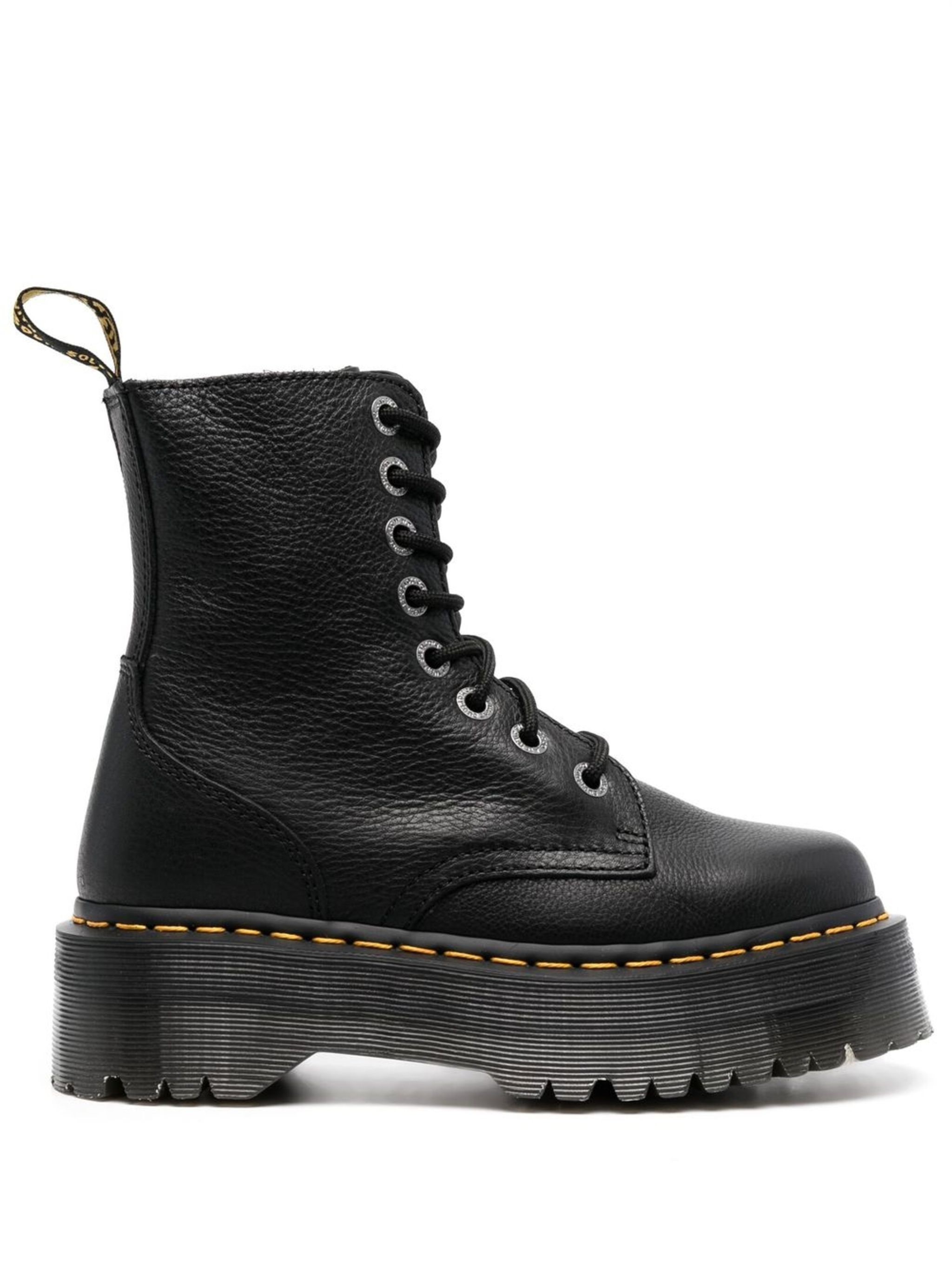 Dr. Martens Black 1460 Max Leather Platform Boots In Black