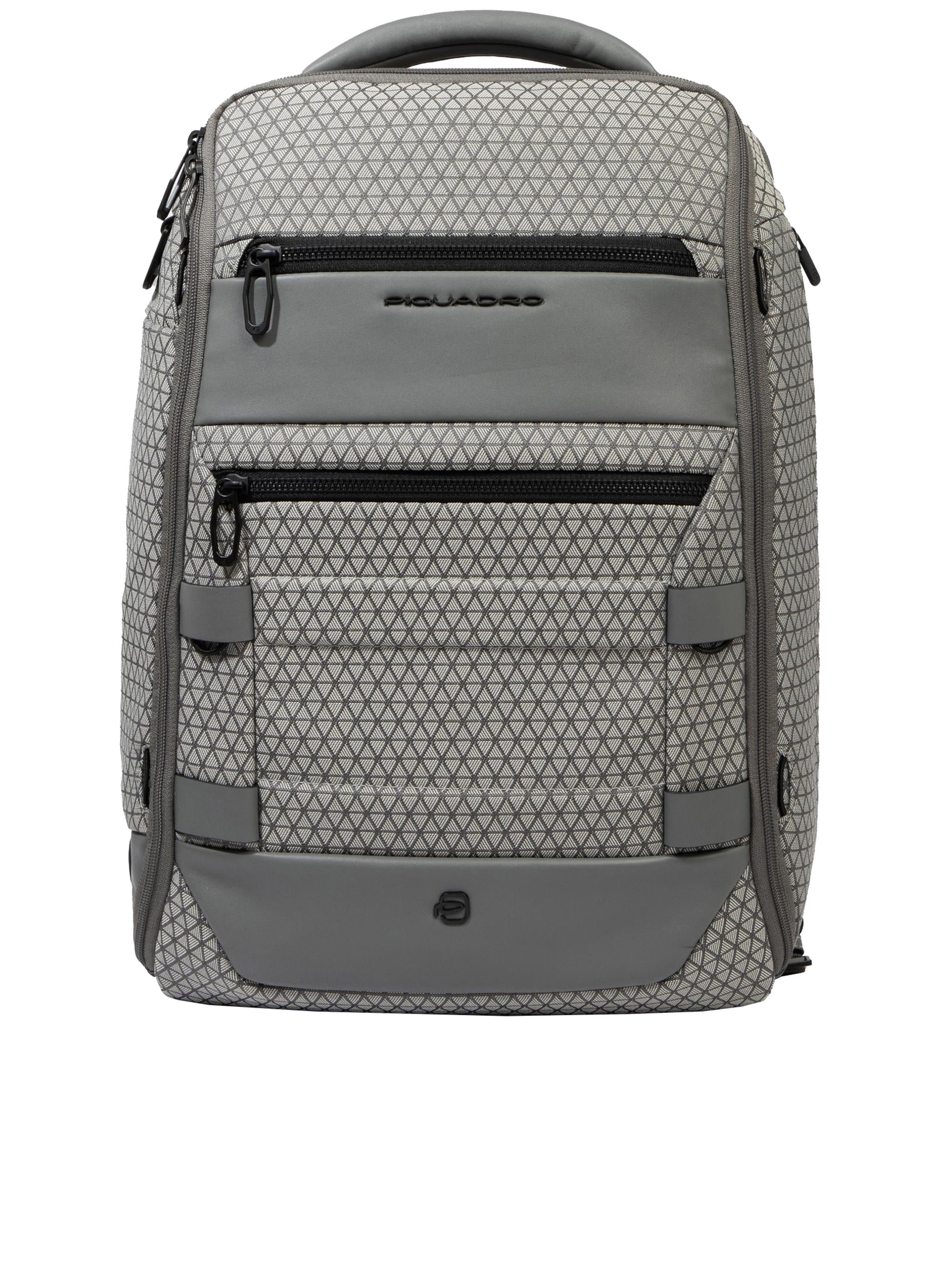 Piquadro Laptop And Ipad Backpack In Gray