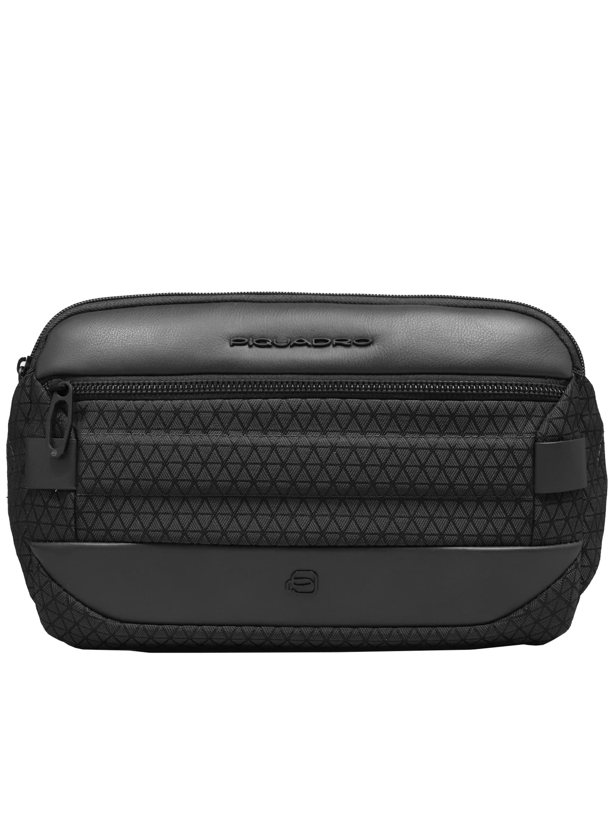 Piquadro Embossed Belt Bag In Black
