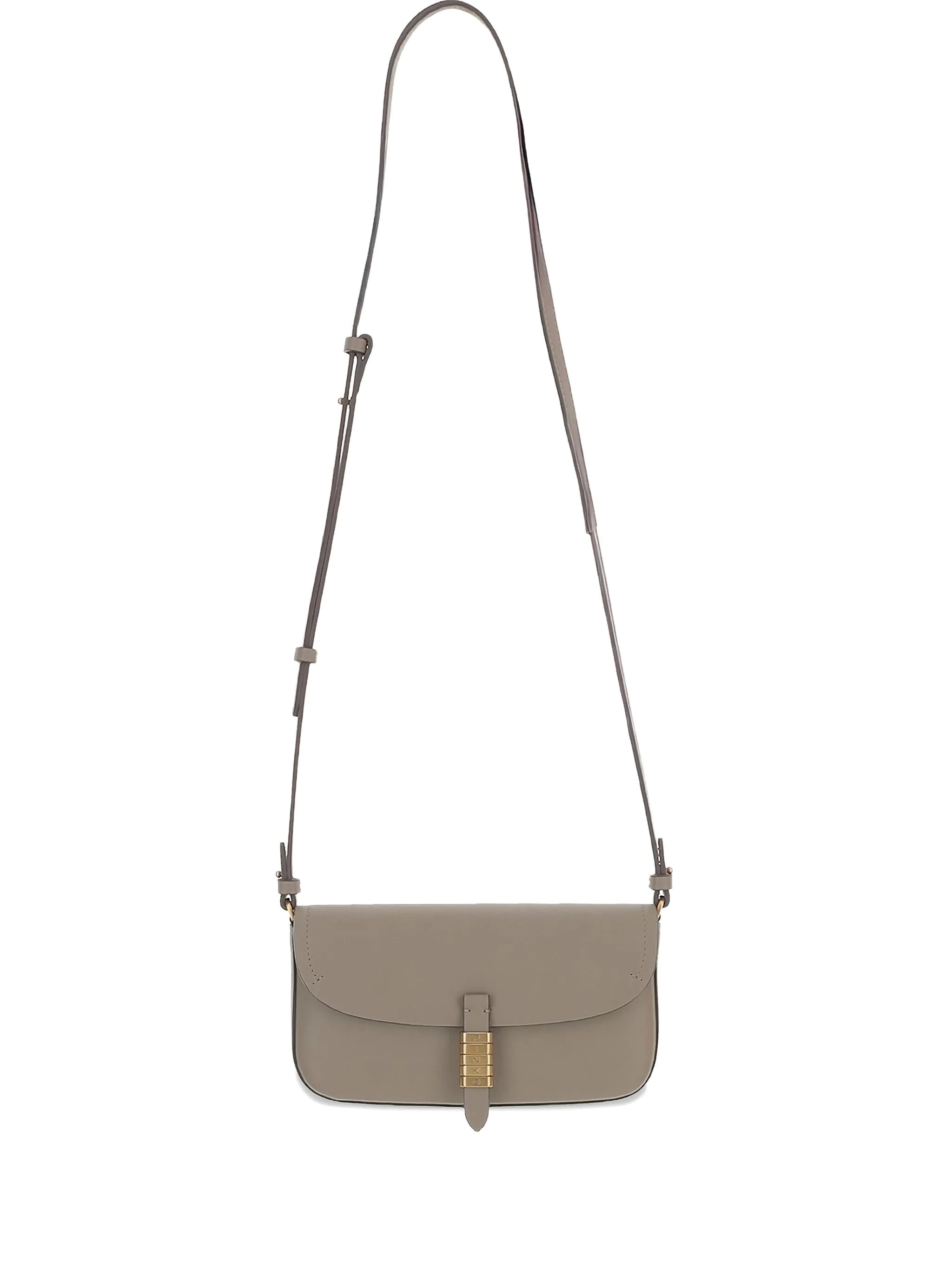 Pinko Saddle Flat In Brown