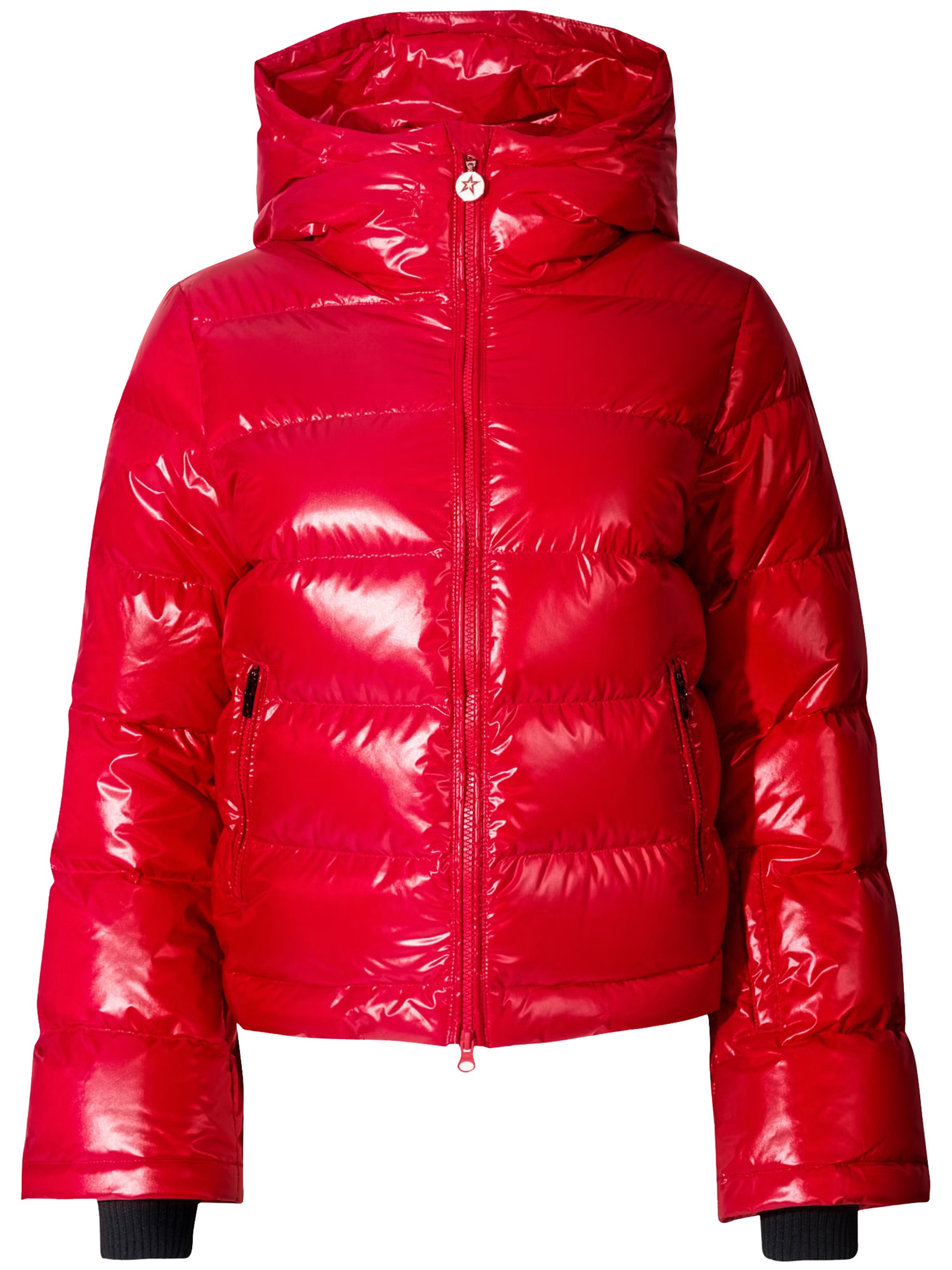 Perfect Moment Polar Flare Down Ski Jacket In Red