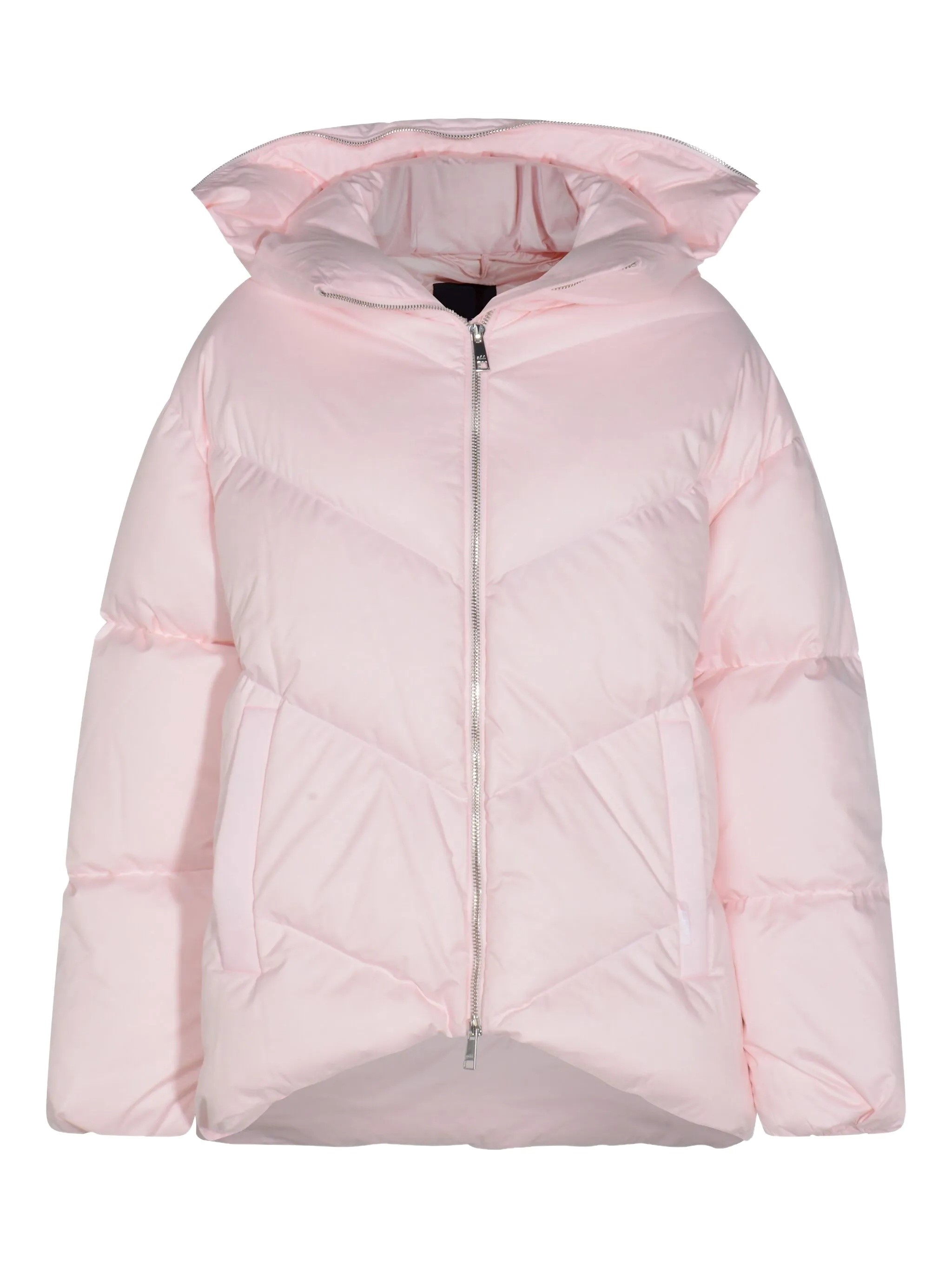 Add Chevron-quilted Puffer Jacket In Pink