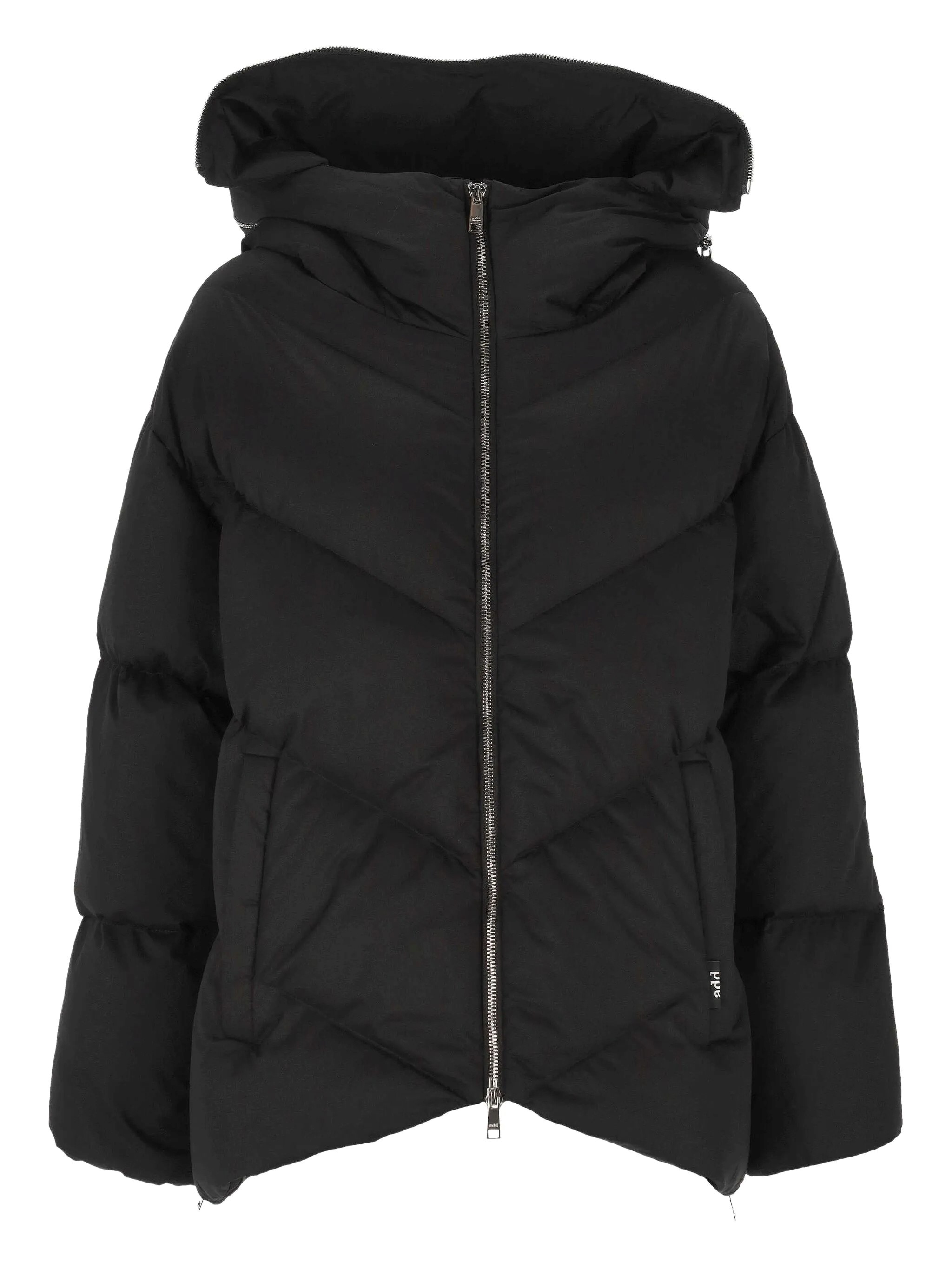 Add Hoodie Down Jacket In Black
