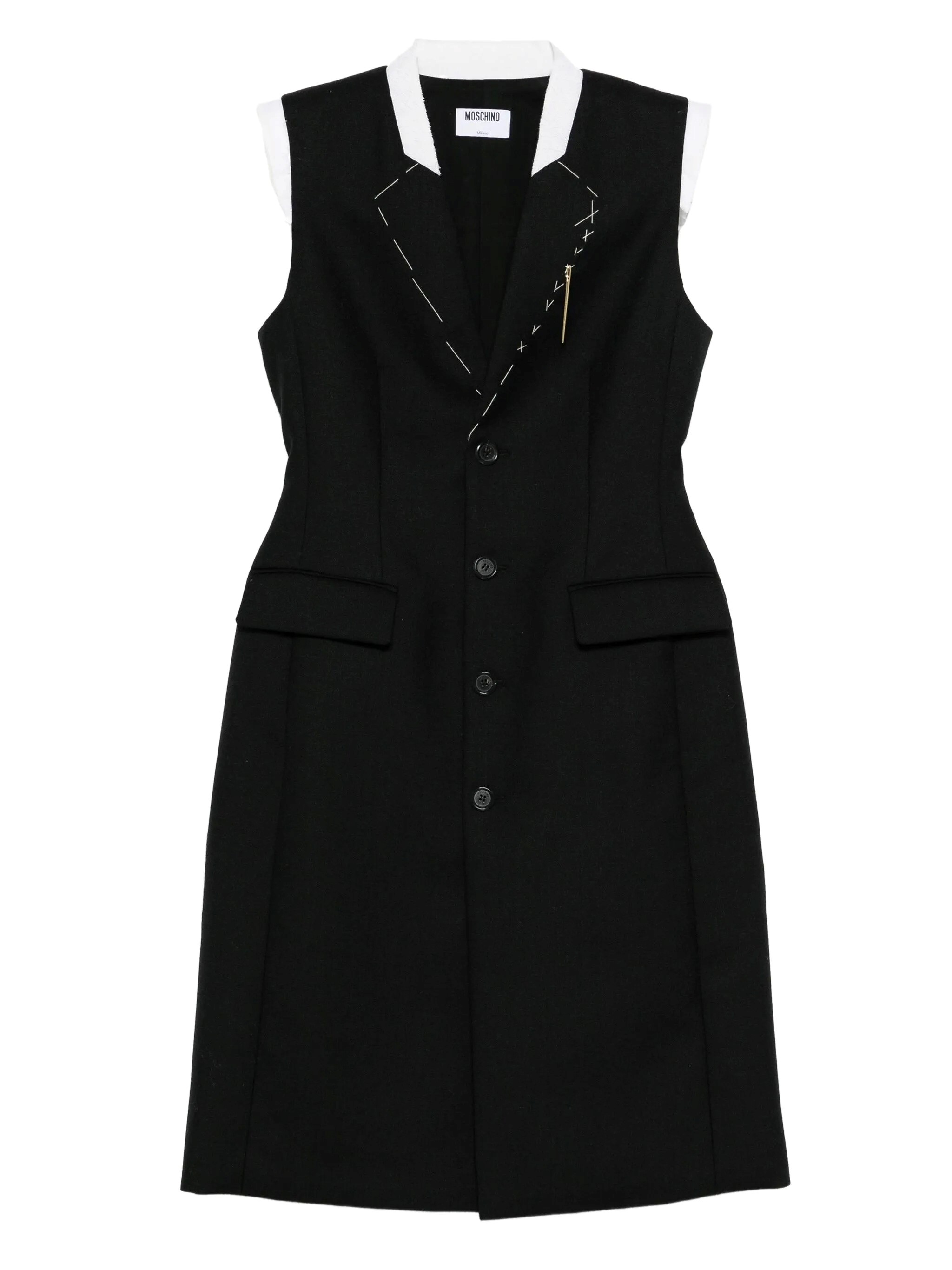 Moschino Buttoned Blazer Dress In Black