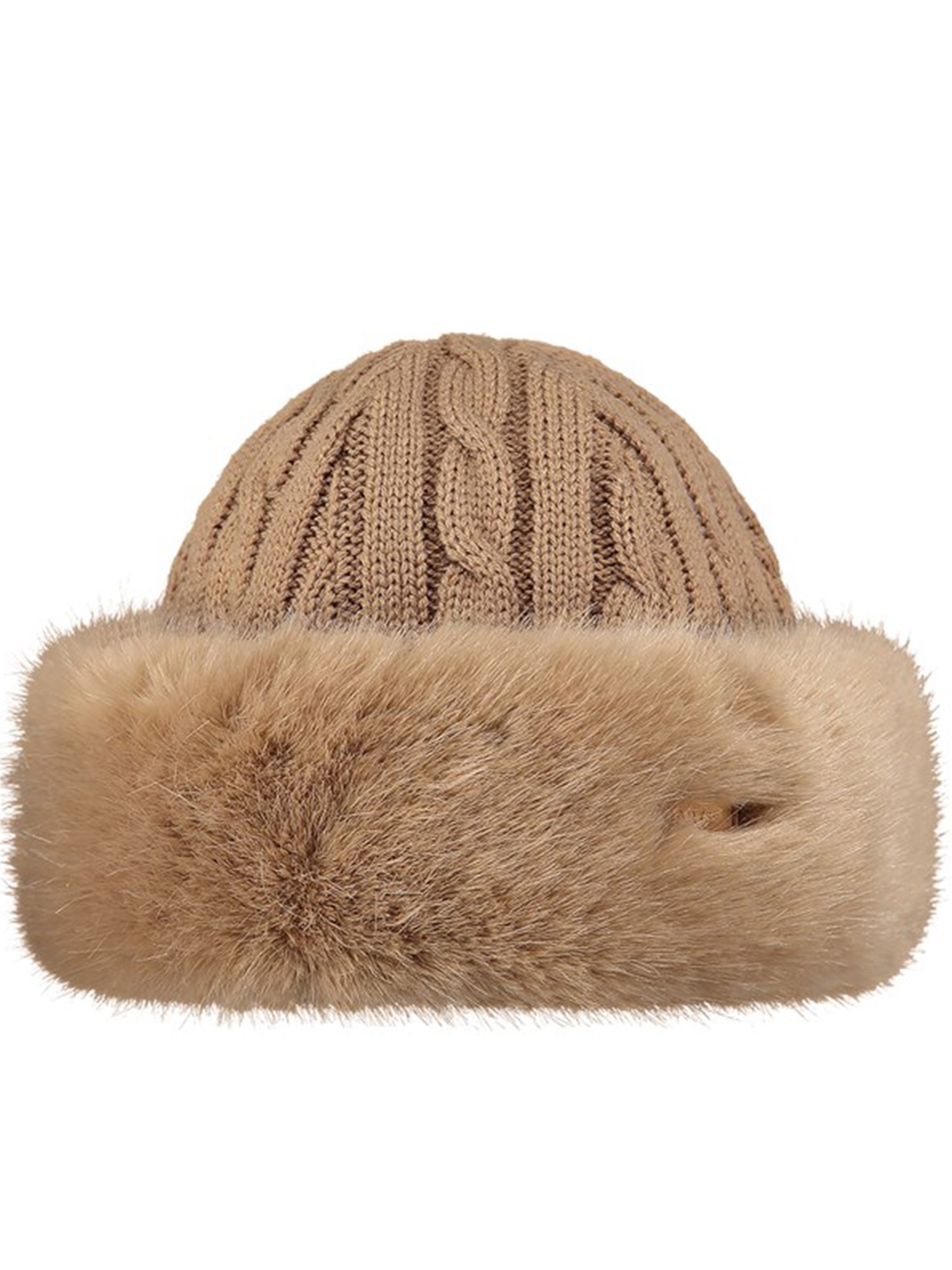 Barts Fur Cable Bandhat In Brown