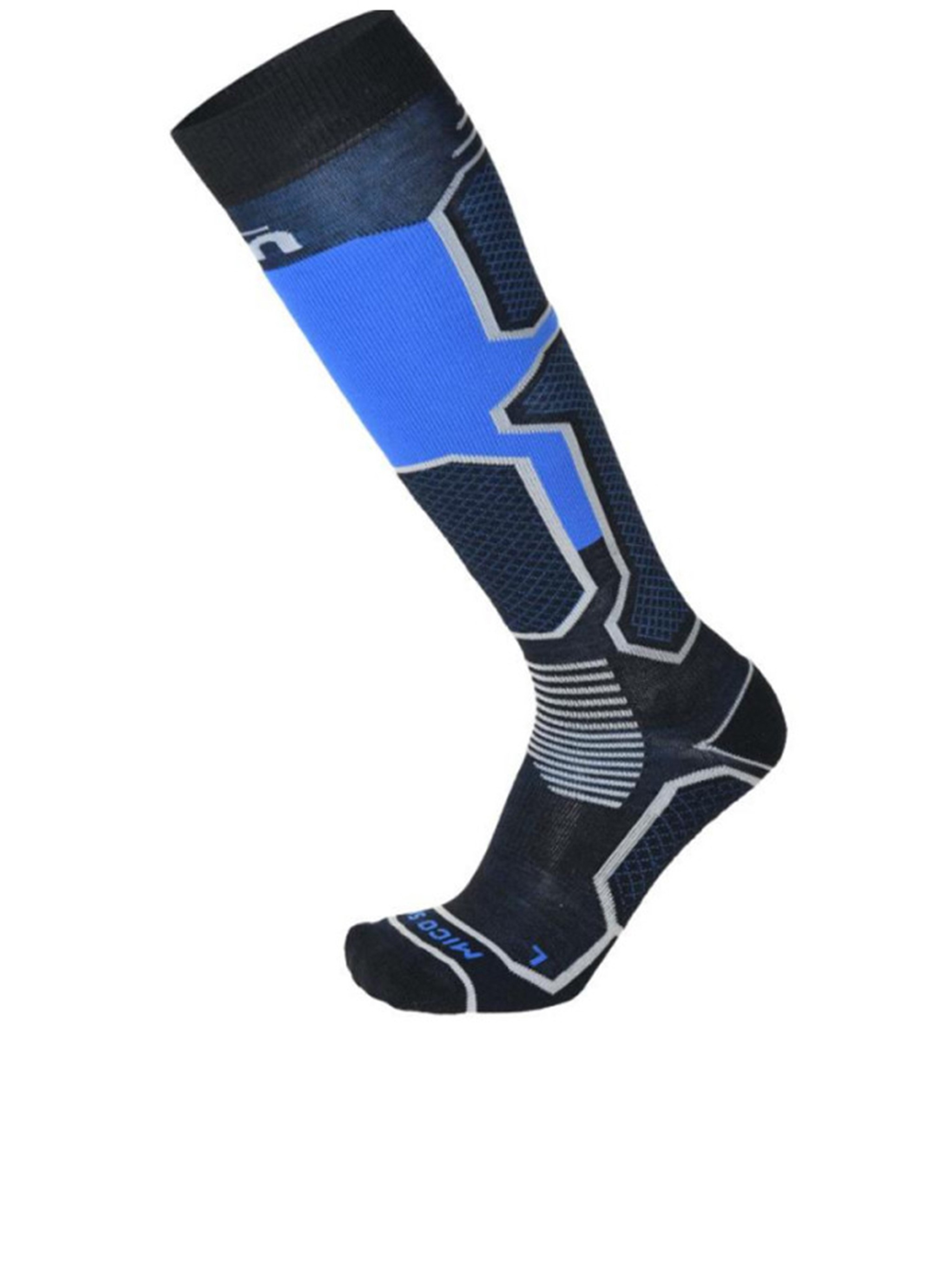 Mico Medium Weight Warm Control Ski Sock In Blue