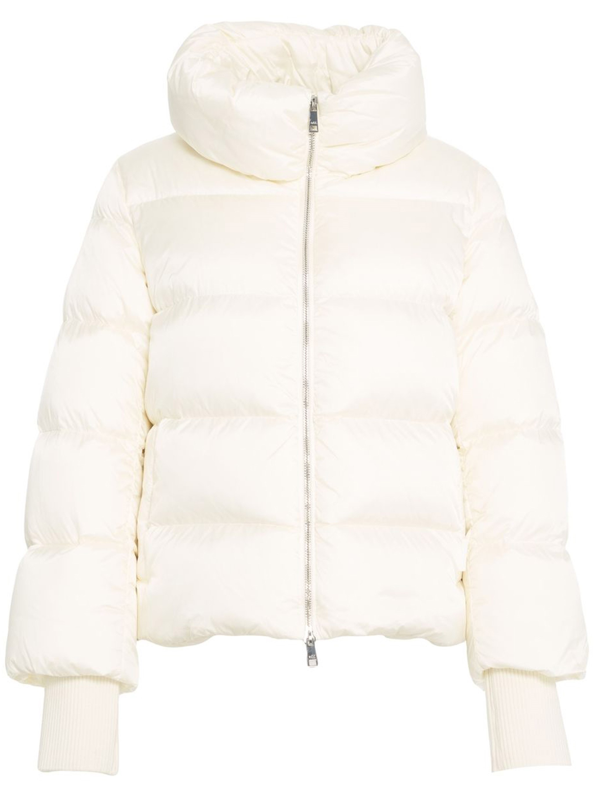 Add Short Down Cape In White