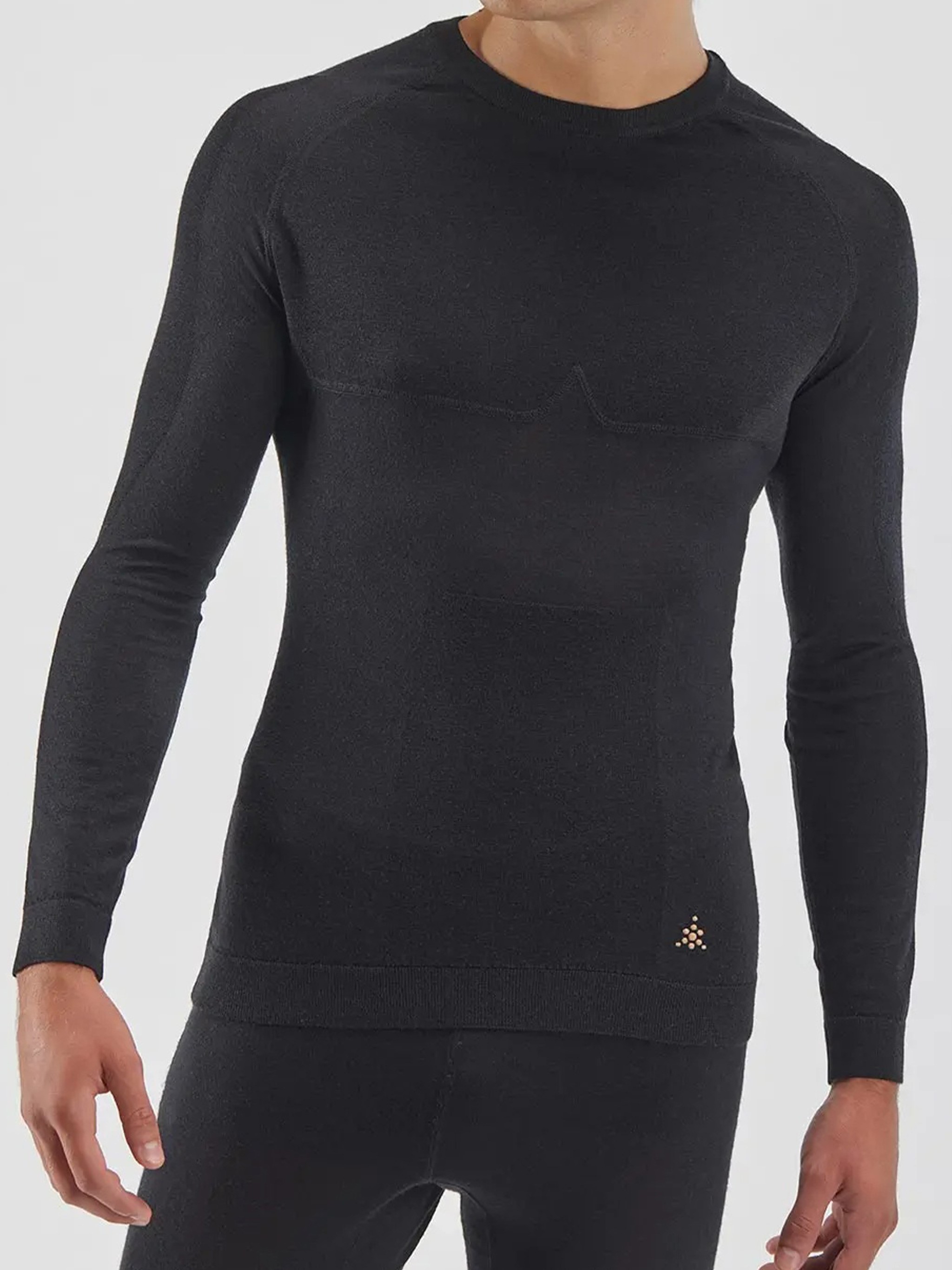Bioma Crew Neck Base Layer M/l No Seams In Black
