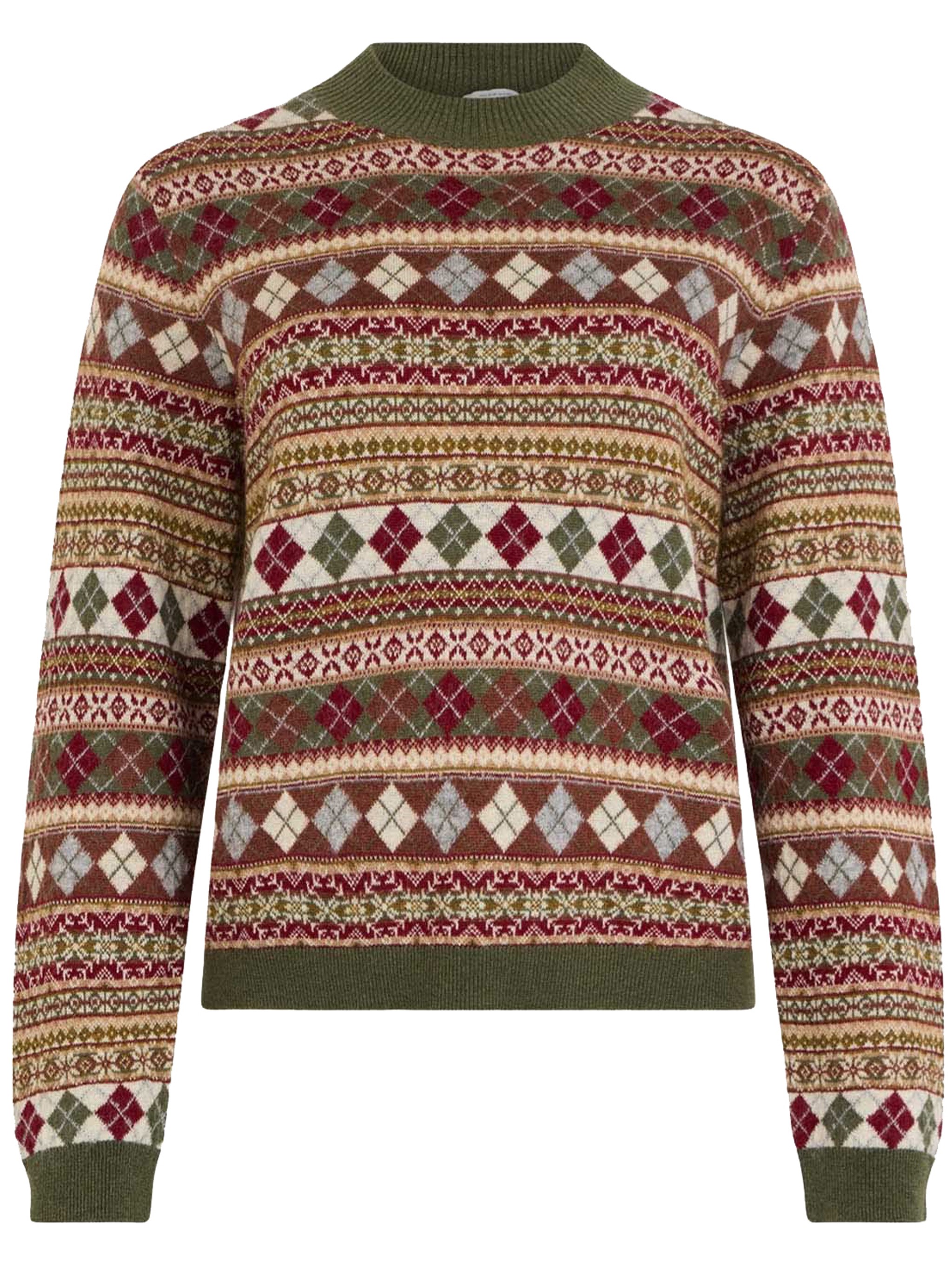 Ballantyne Soft Knit Crew Neck Long Sleeve Sweater In Multi