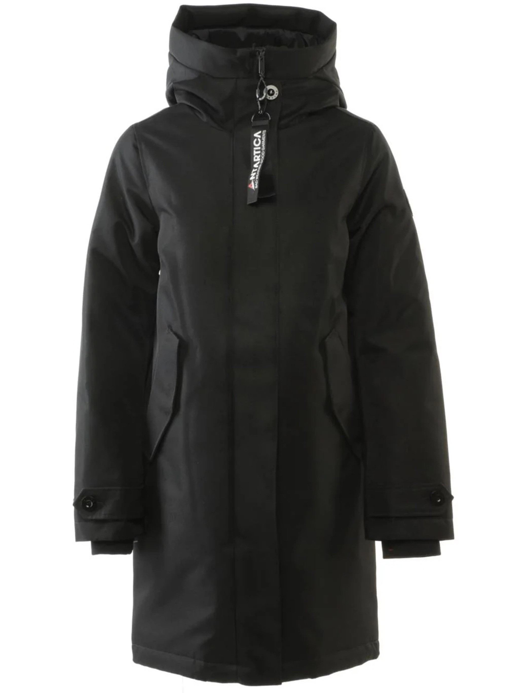Antartica Hanna Hooded Parka In Black