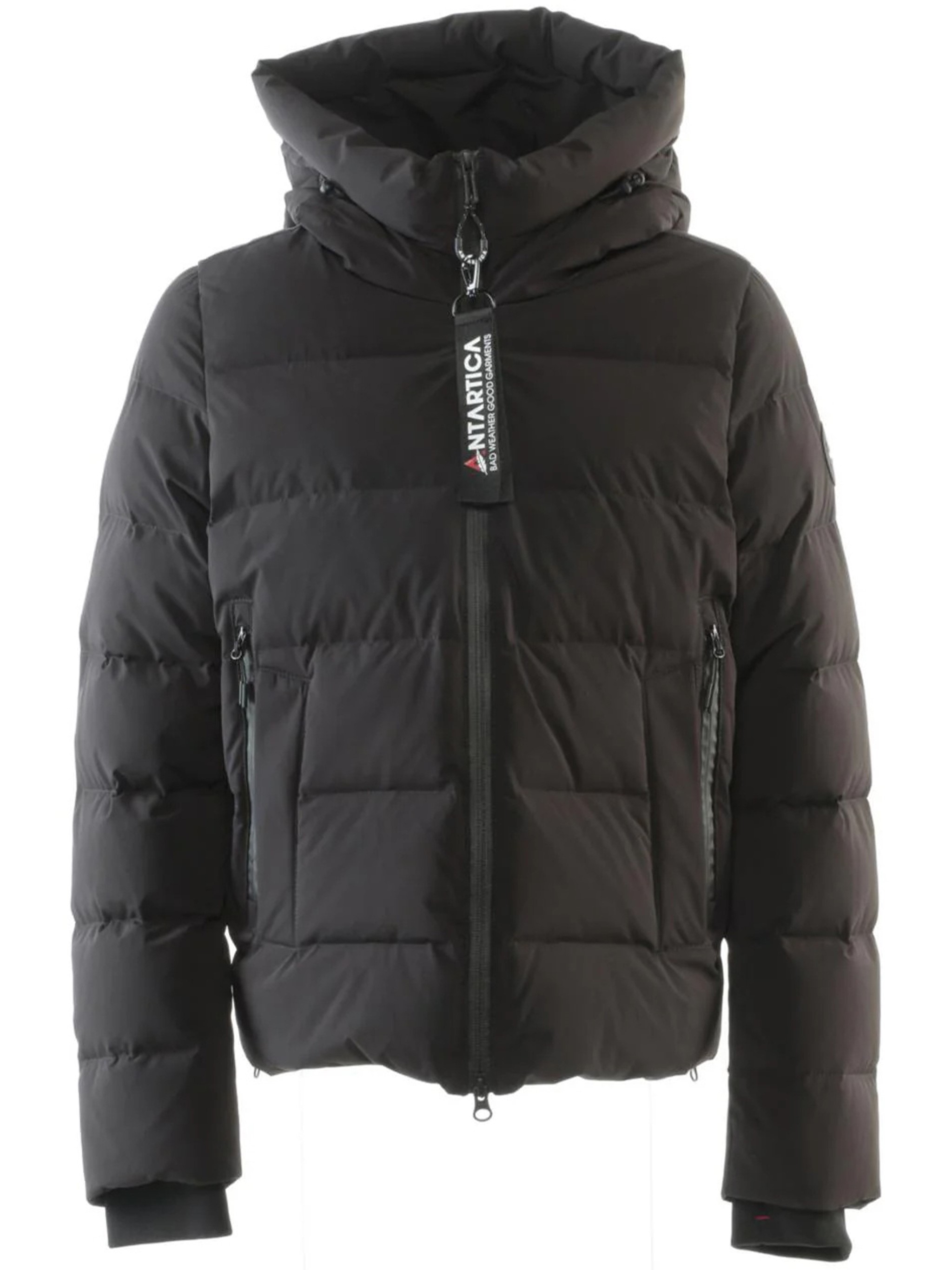 Antartica Ginny Hooded Puffer Jacket In Black