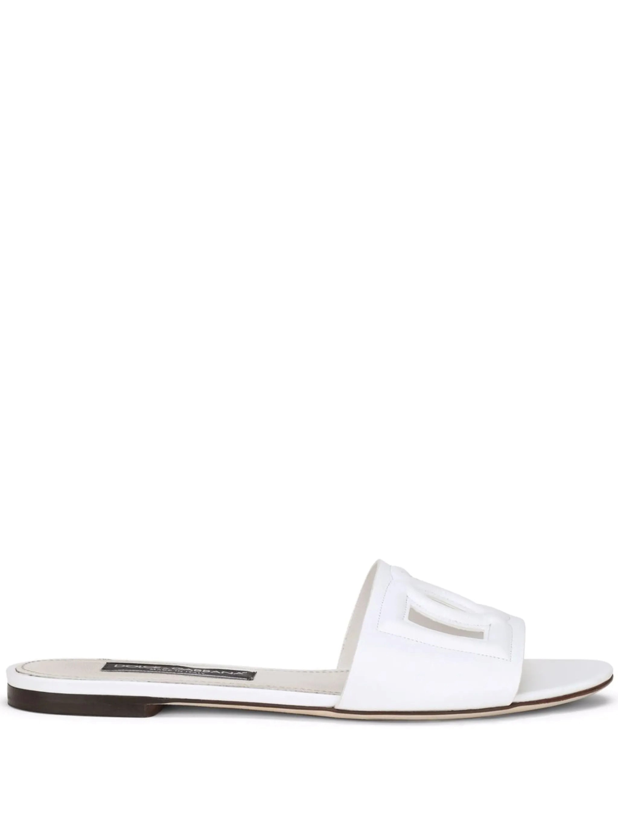 Dolce & Gabbana Flat Sandal In White