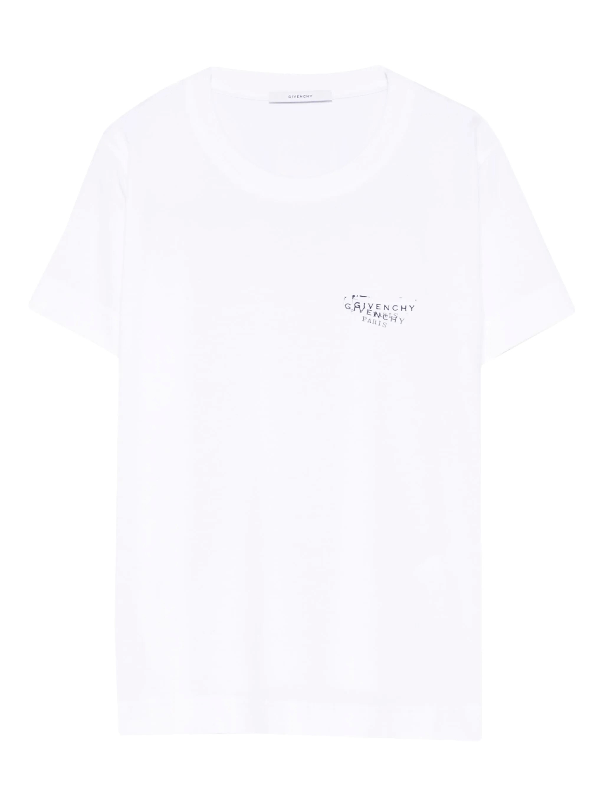 Givenchy Logo-print Fitted T-shirt Clothing In White