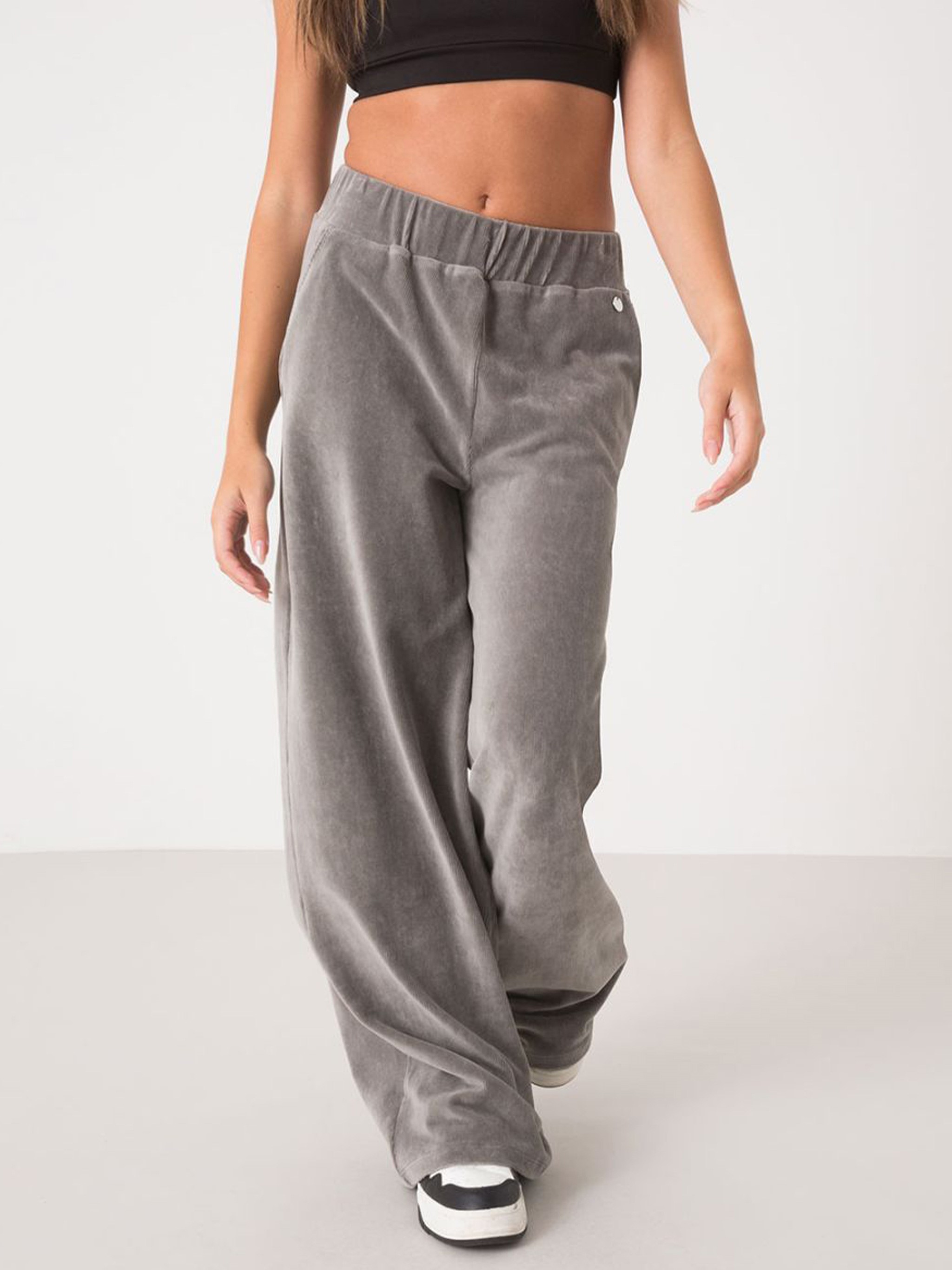 Dimensione Danza Elasticated Trousers In Gray