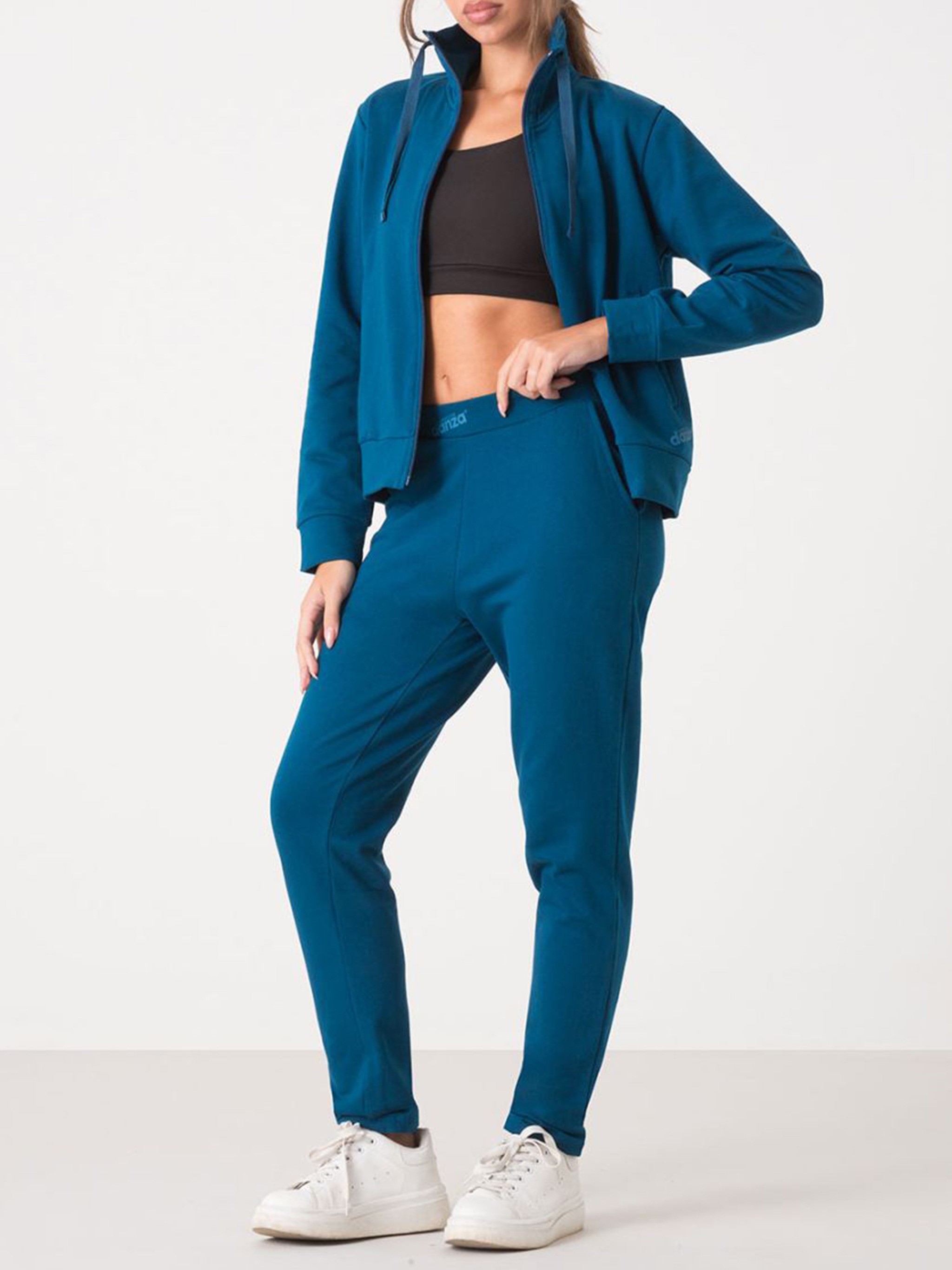Dimensione Danza Full Zip Sweatshirt In Blue