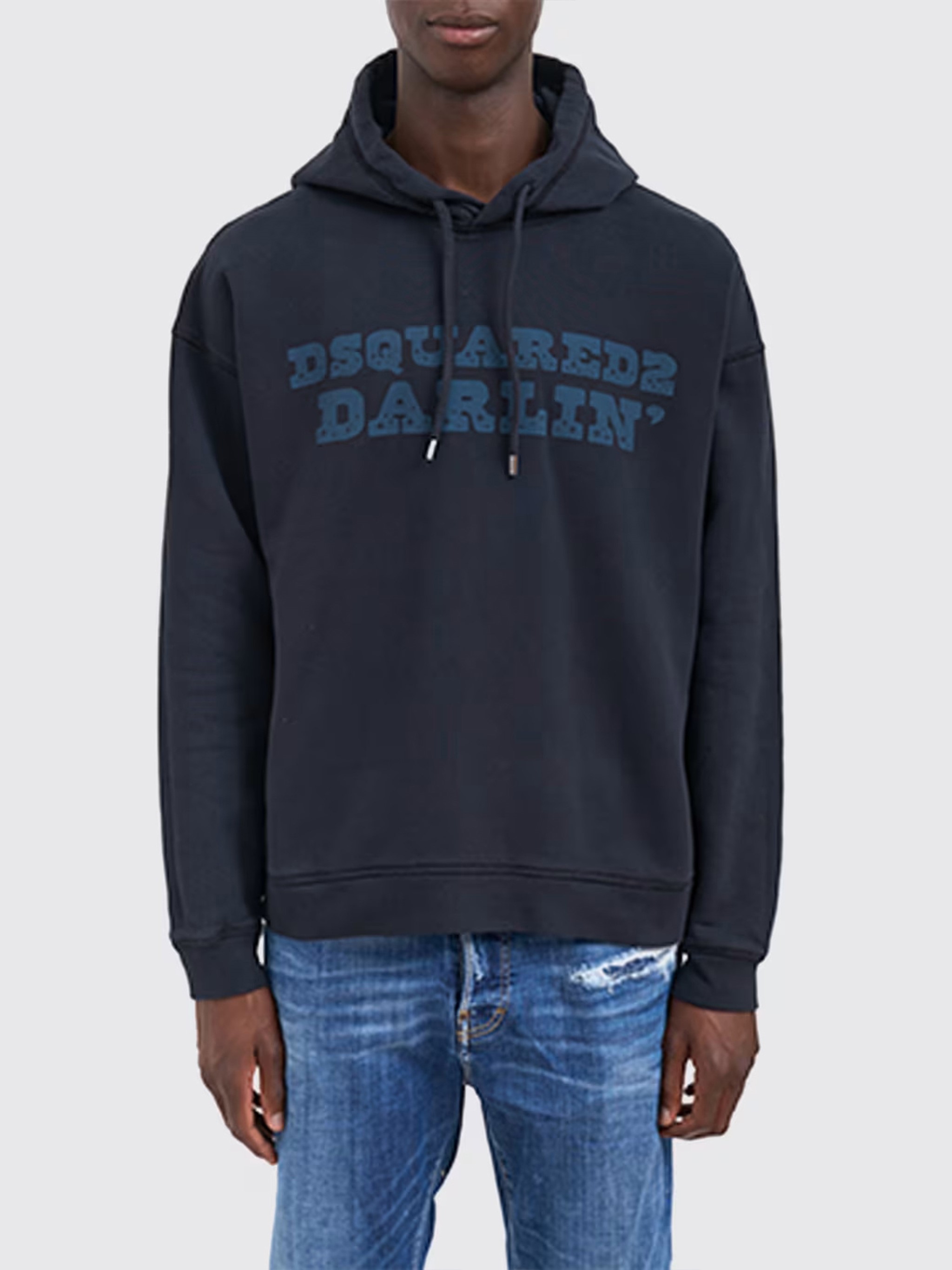 Dsquared2 Regular Fit Hoodie In Blue