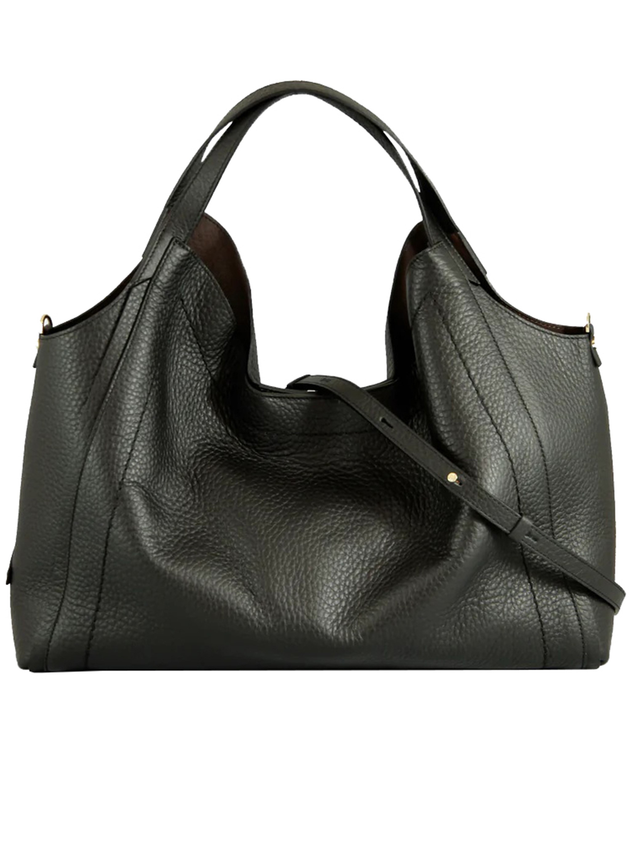 Loristella Serena 2787 Leather Tote Bag In Black