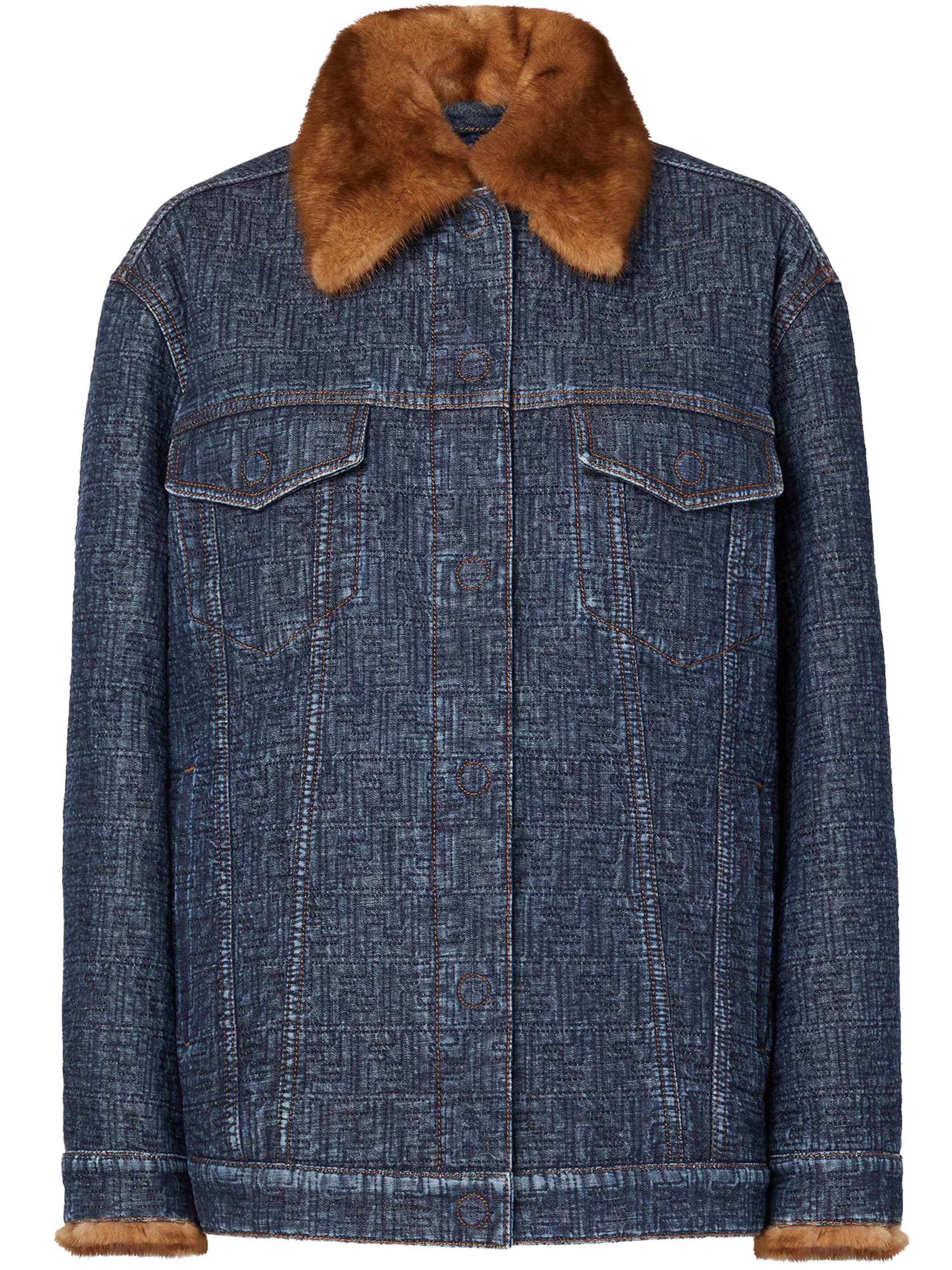 FENDI FENDI Dark Blue Ff Denim Blouson　FENDI ダークブルー FF デニム ジャケット
