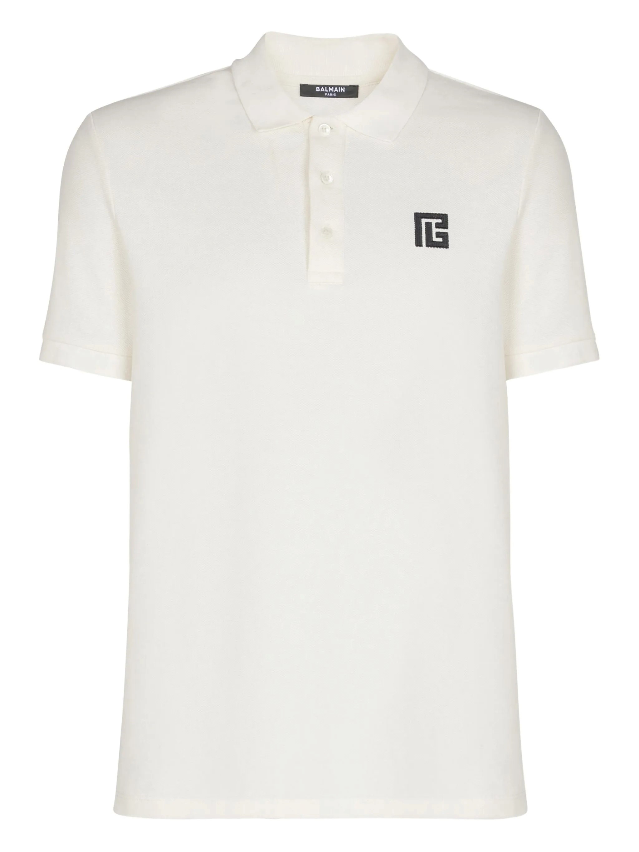 Balmain Classic Ss Polo Shir Clothing In White