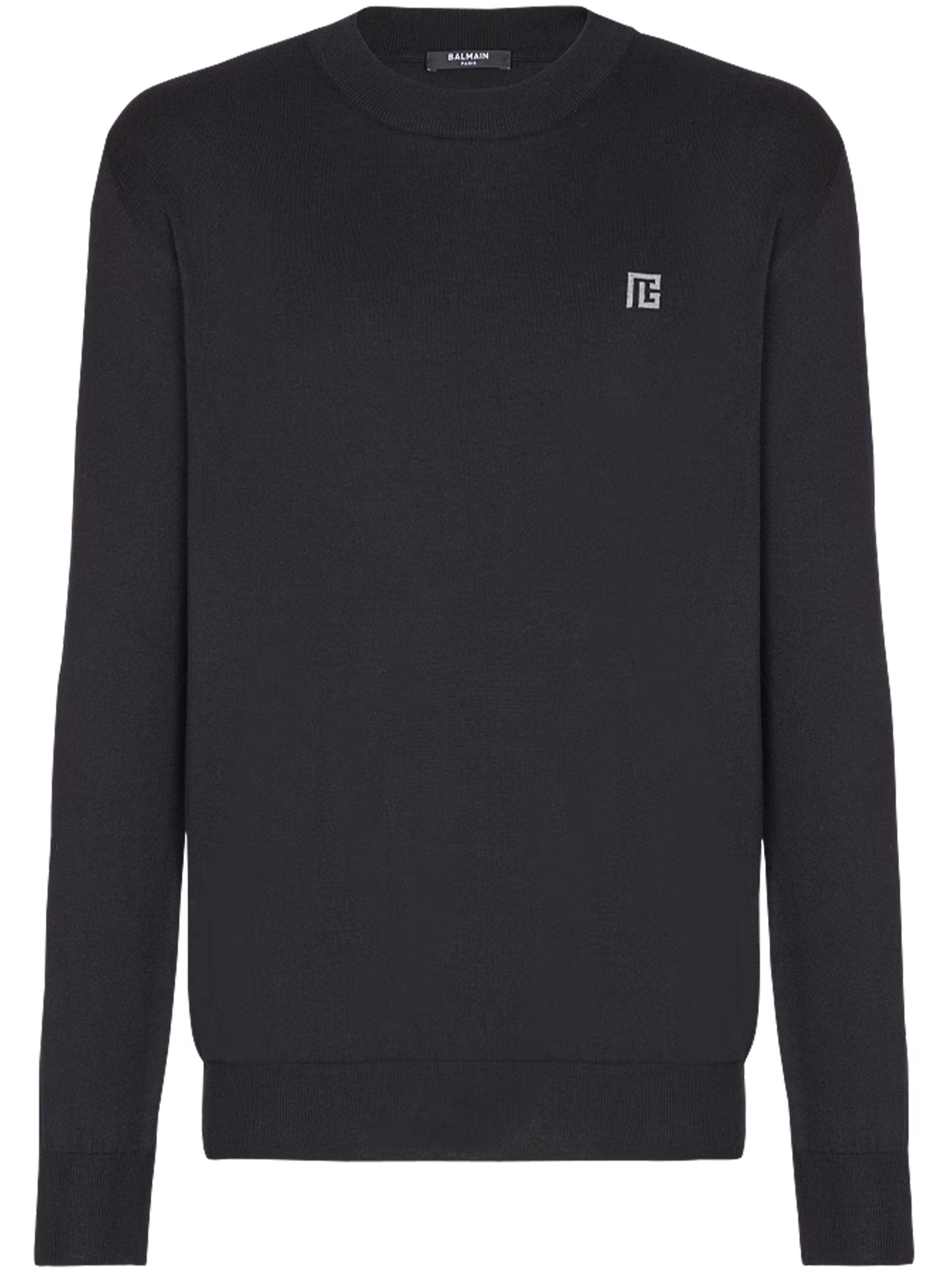 Balmain Classic Crew Neck Sw In Black