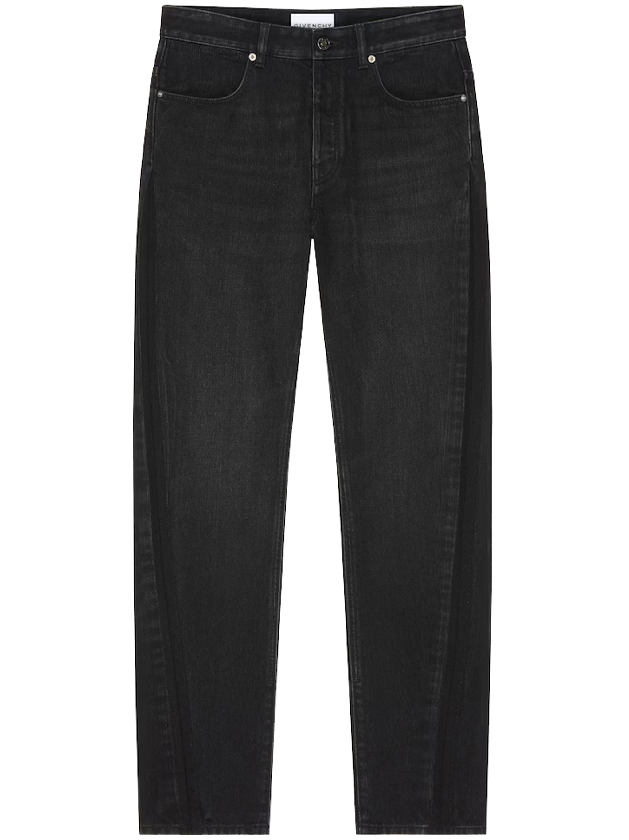 Givenchy Straight Leg Denim Trousers Couture Seams In Black