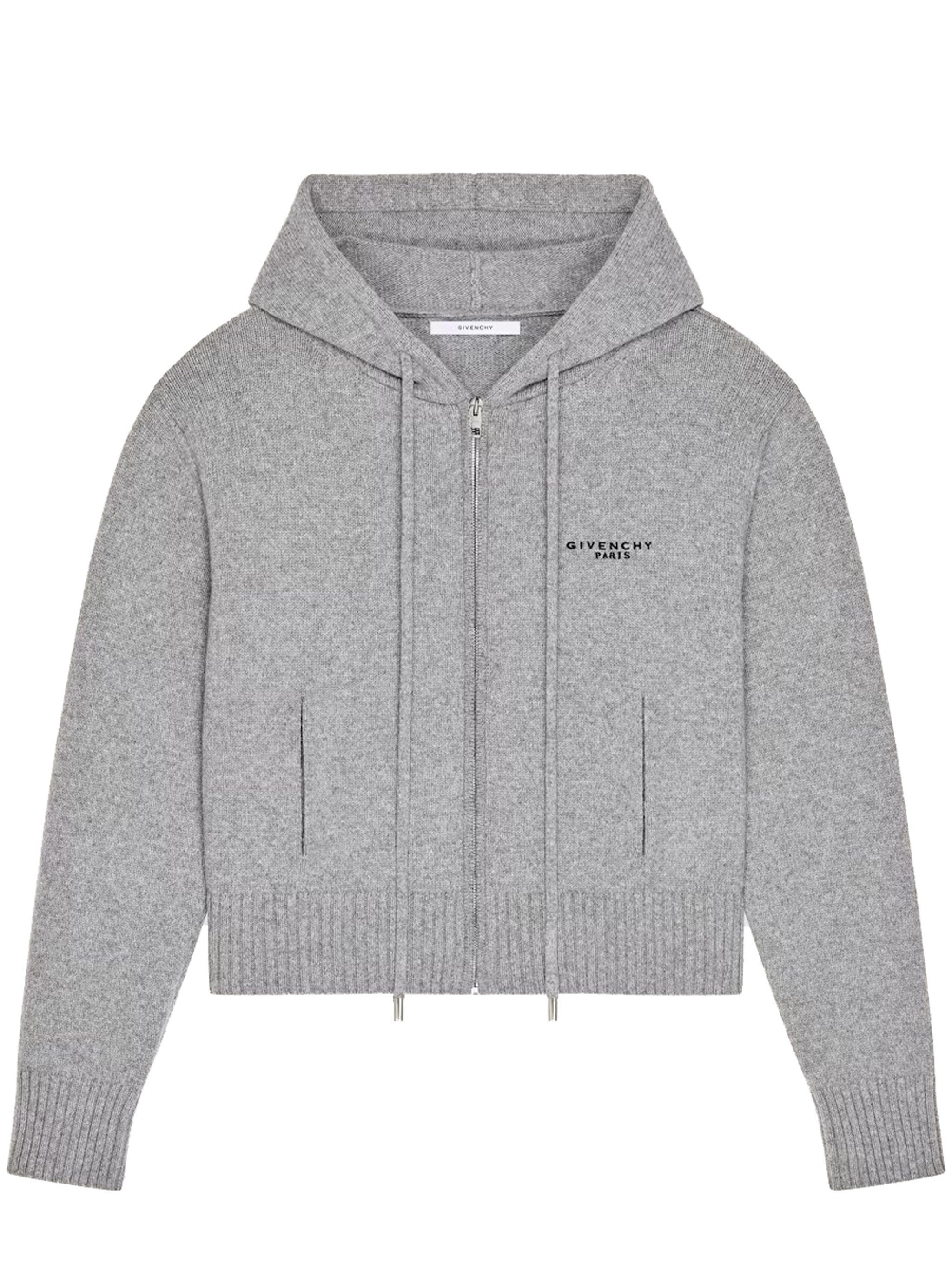 Givenchy Zip Up Cardigan In Gray
