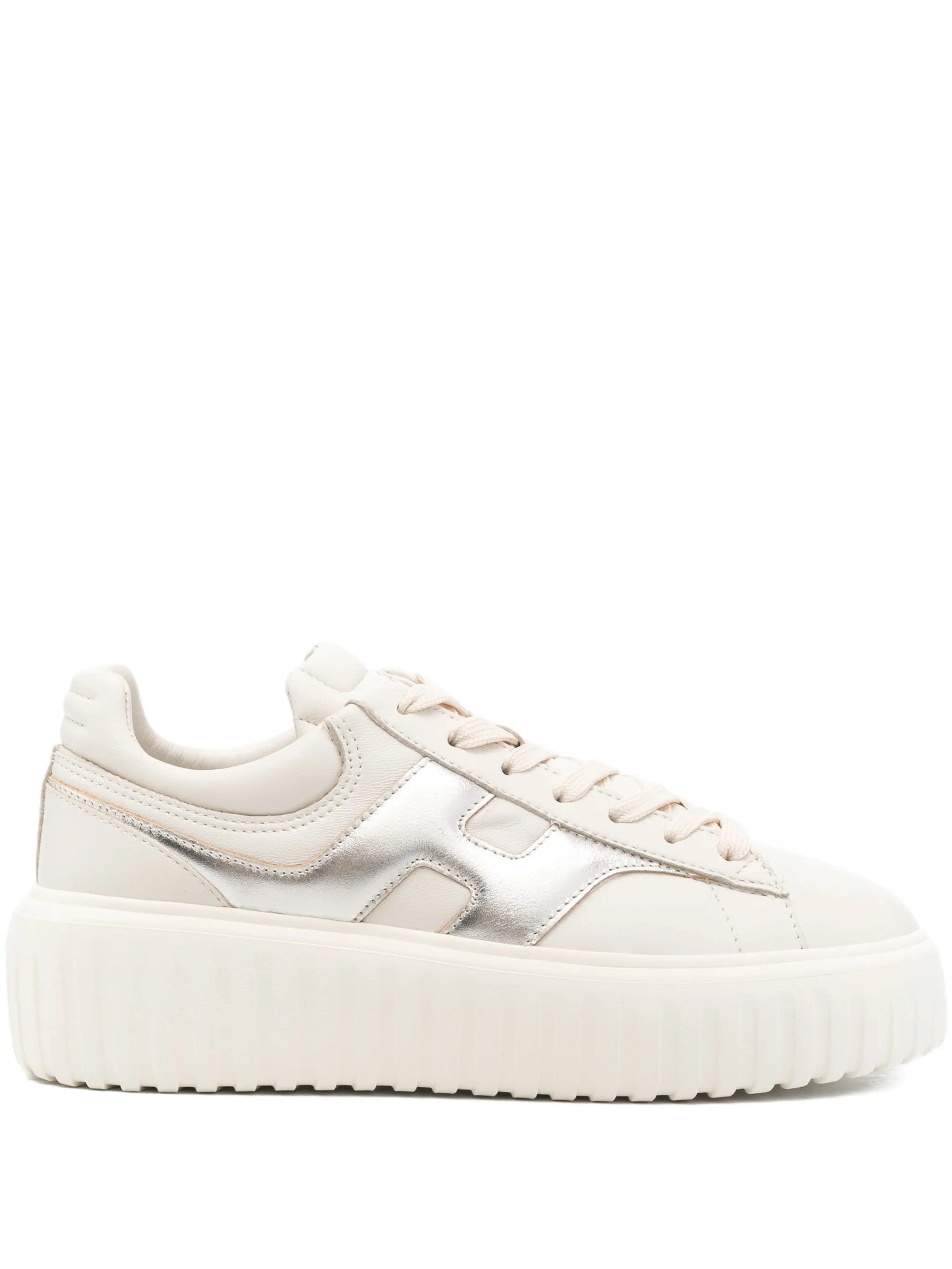 Hogan H-stripe Platform Sneakers In Neutral