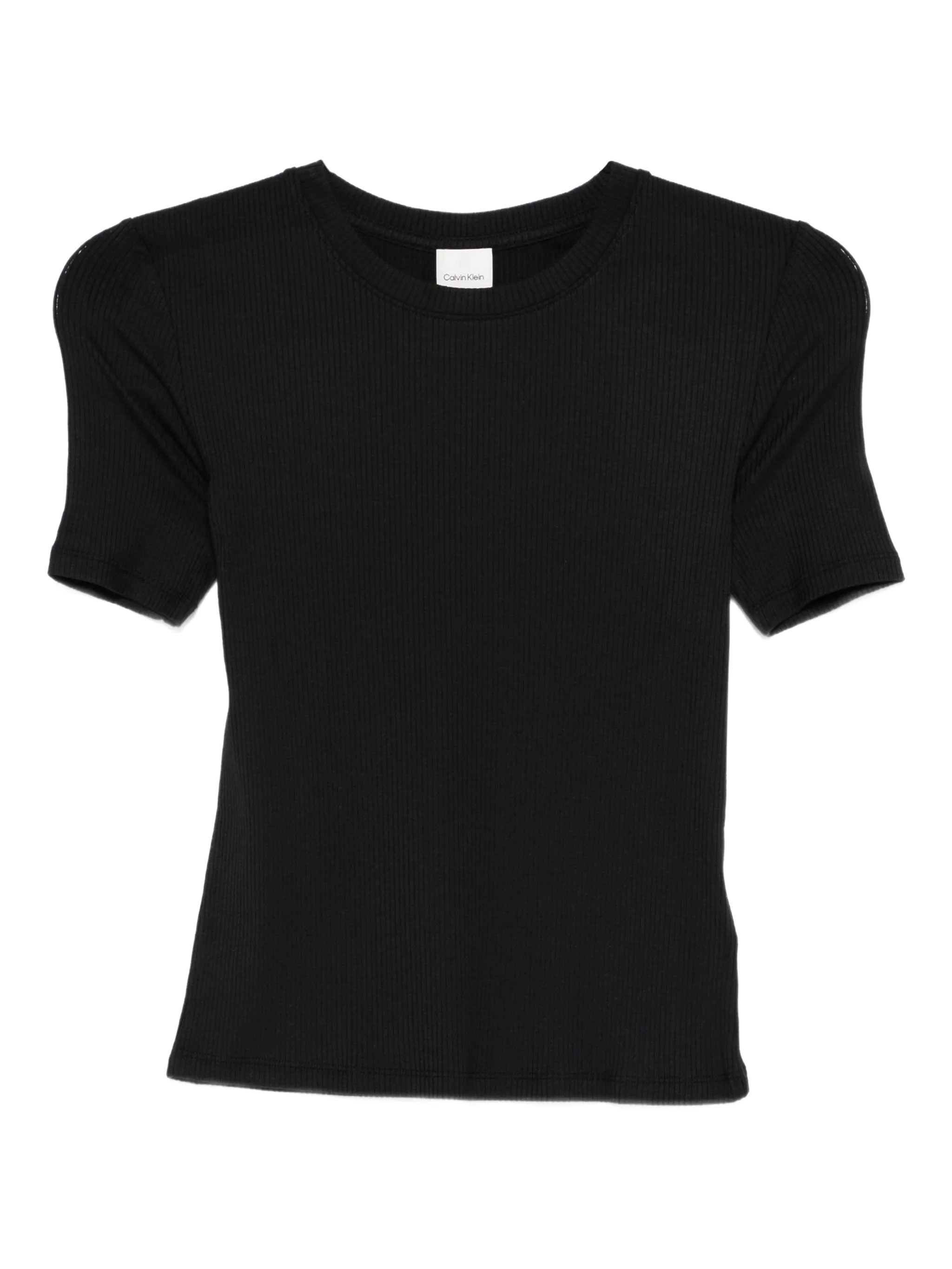Calvin Klein A Modal Rib Tee In Black