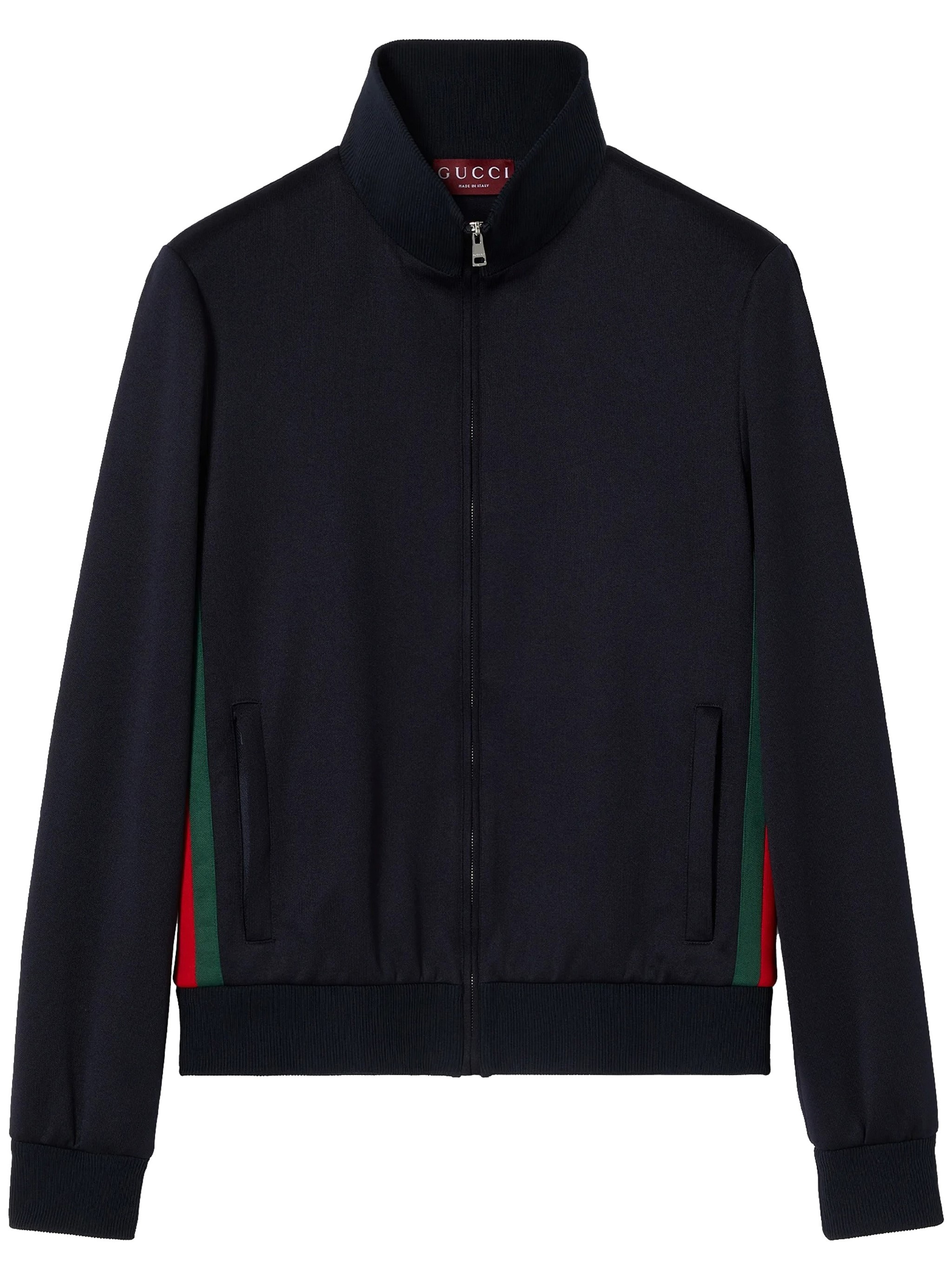 GUCCI GUCCI Technical Jersey Jacket With Zip And Web Tape　GUCCI テクニカル ジャージ ジャケット ジッパーとウェブ テープ付き