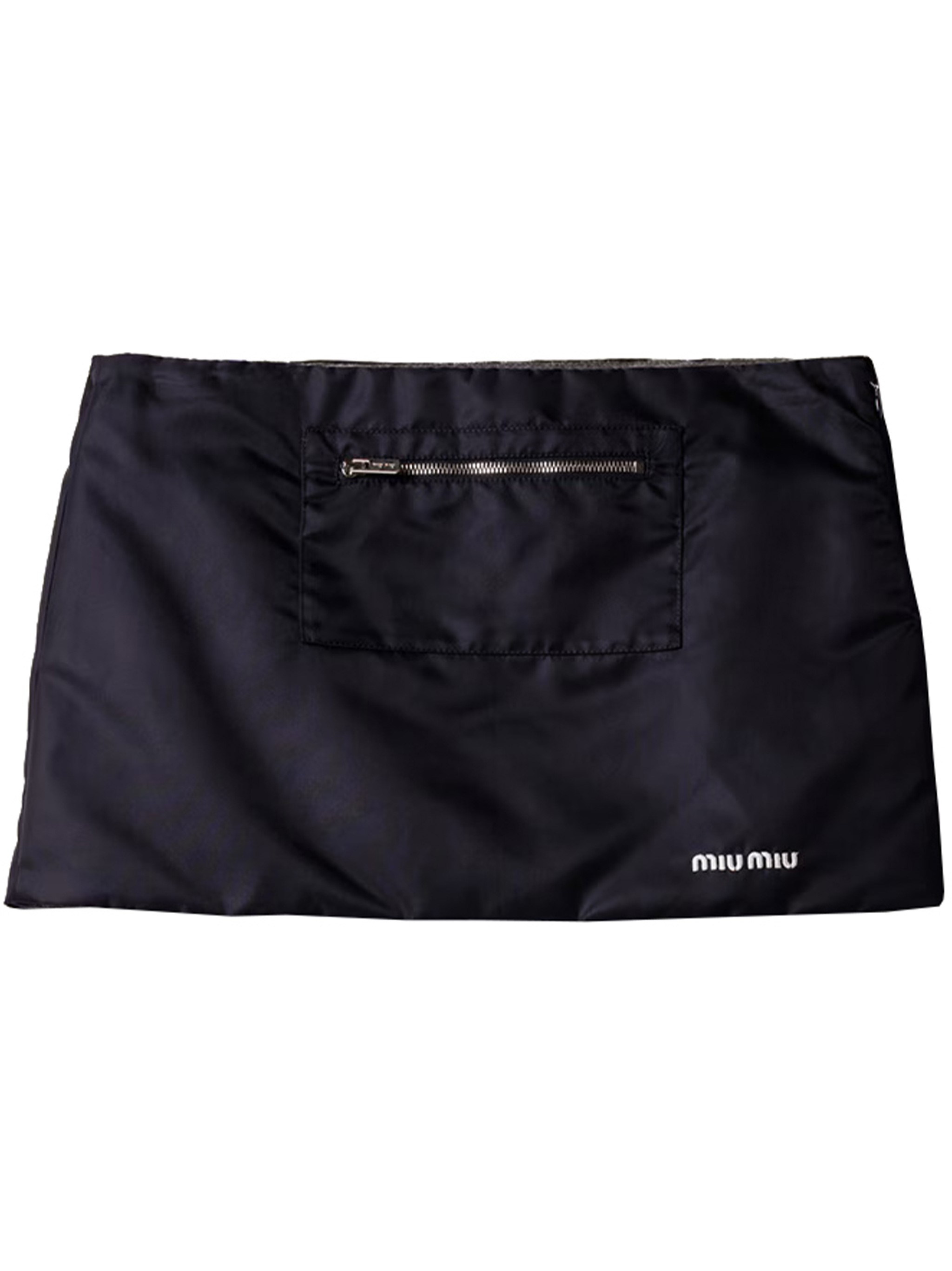 Miu Miu MIU MIU Technical Gazare And Fleece Skirt