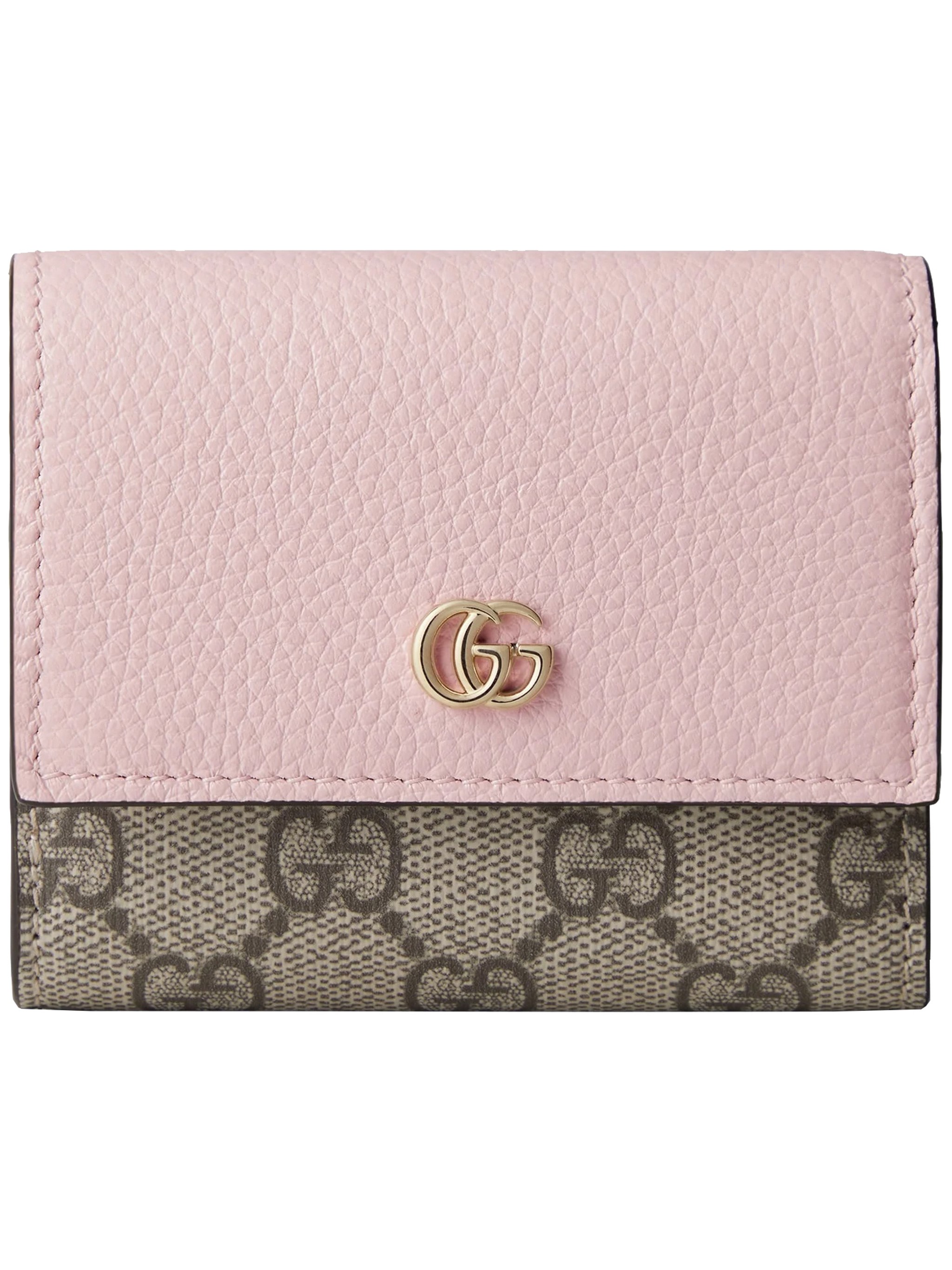 Gucci Gg Marmont Bicolor Mini Wallet In Yellow