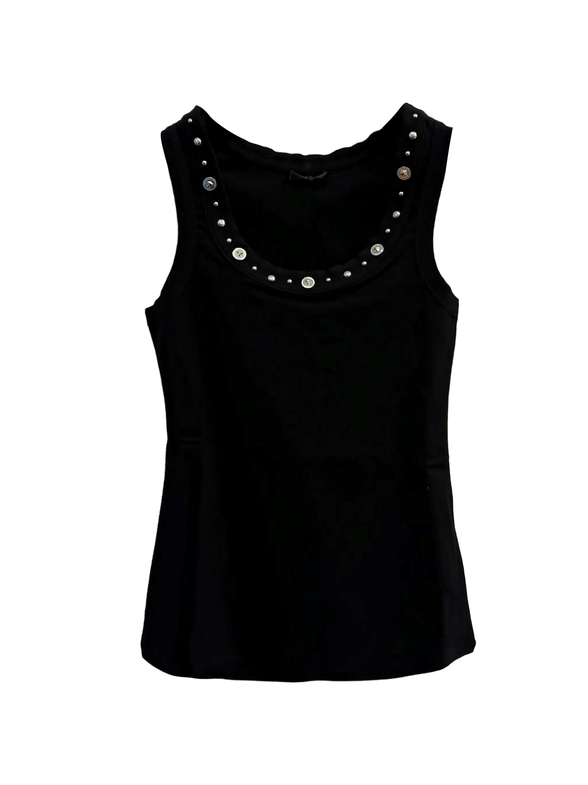 Versace Tank Top In Black