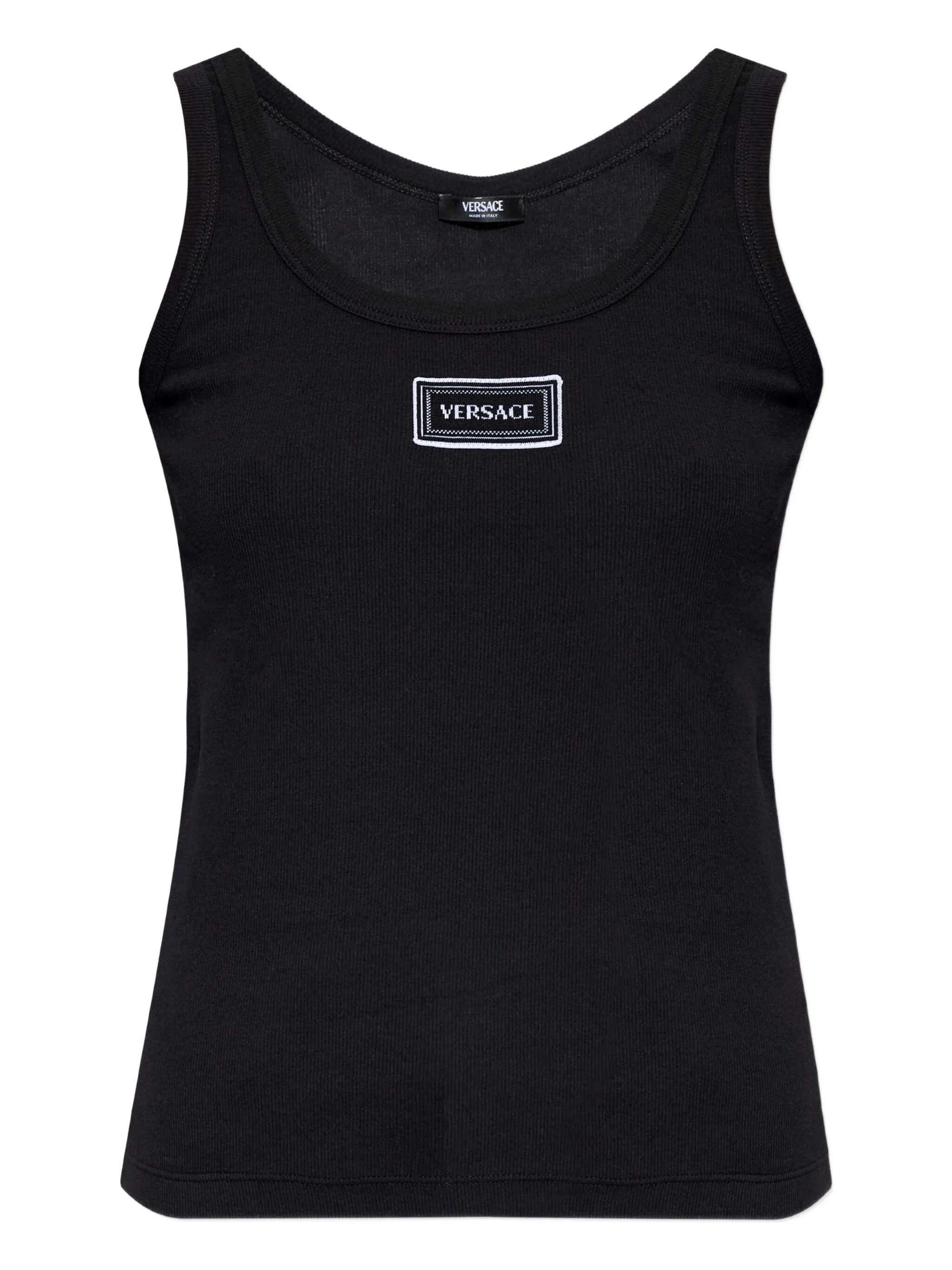 Versace Tank Top In Black