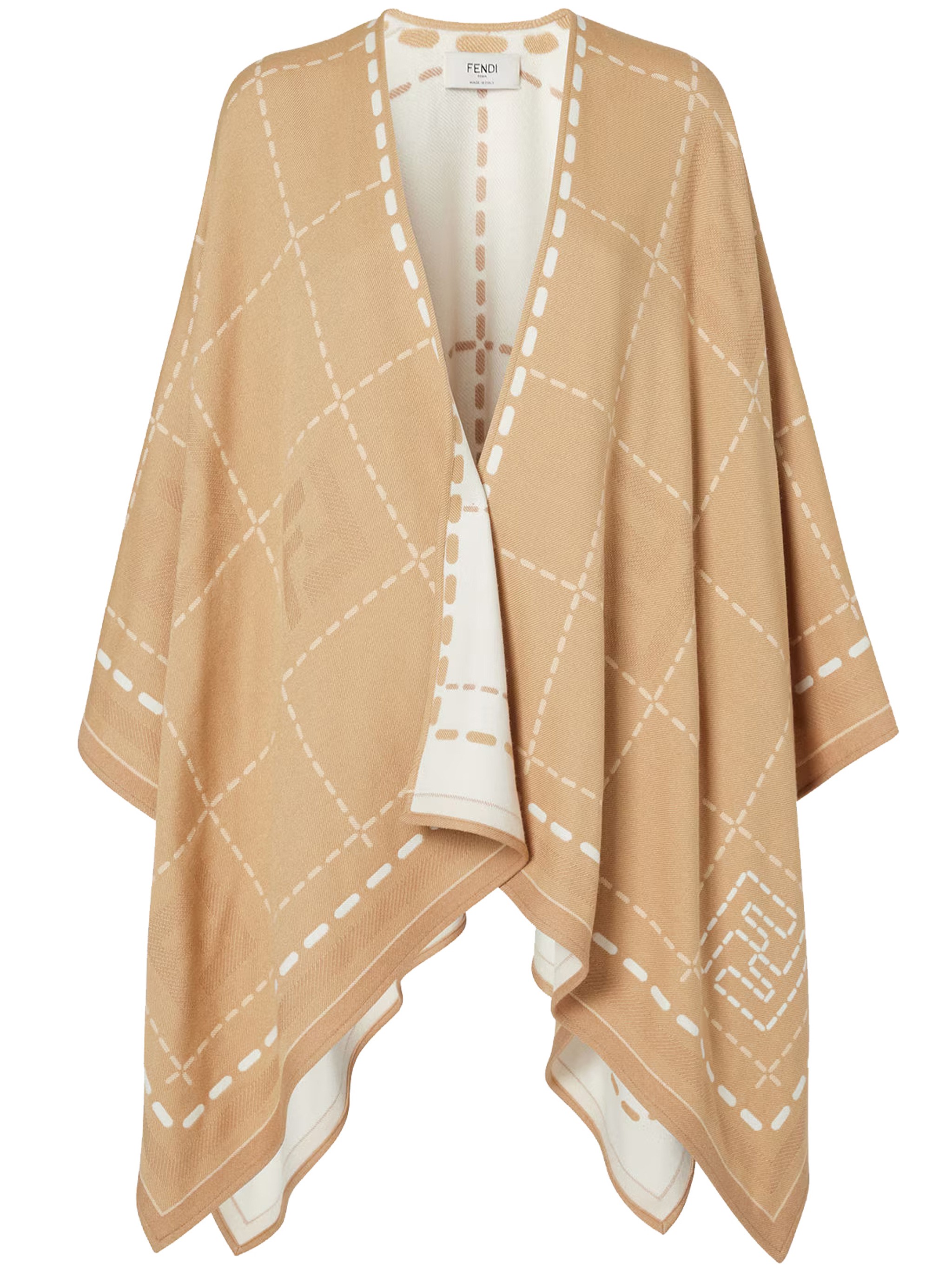 FENDI FENDI Macro Check Poncho　FENDI マクロ チェック ポンチョ