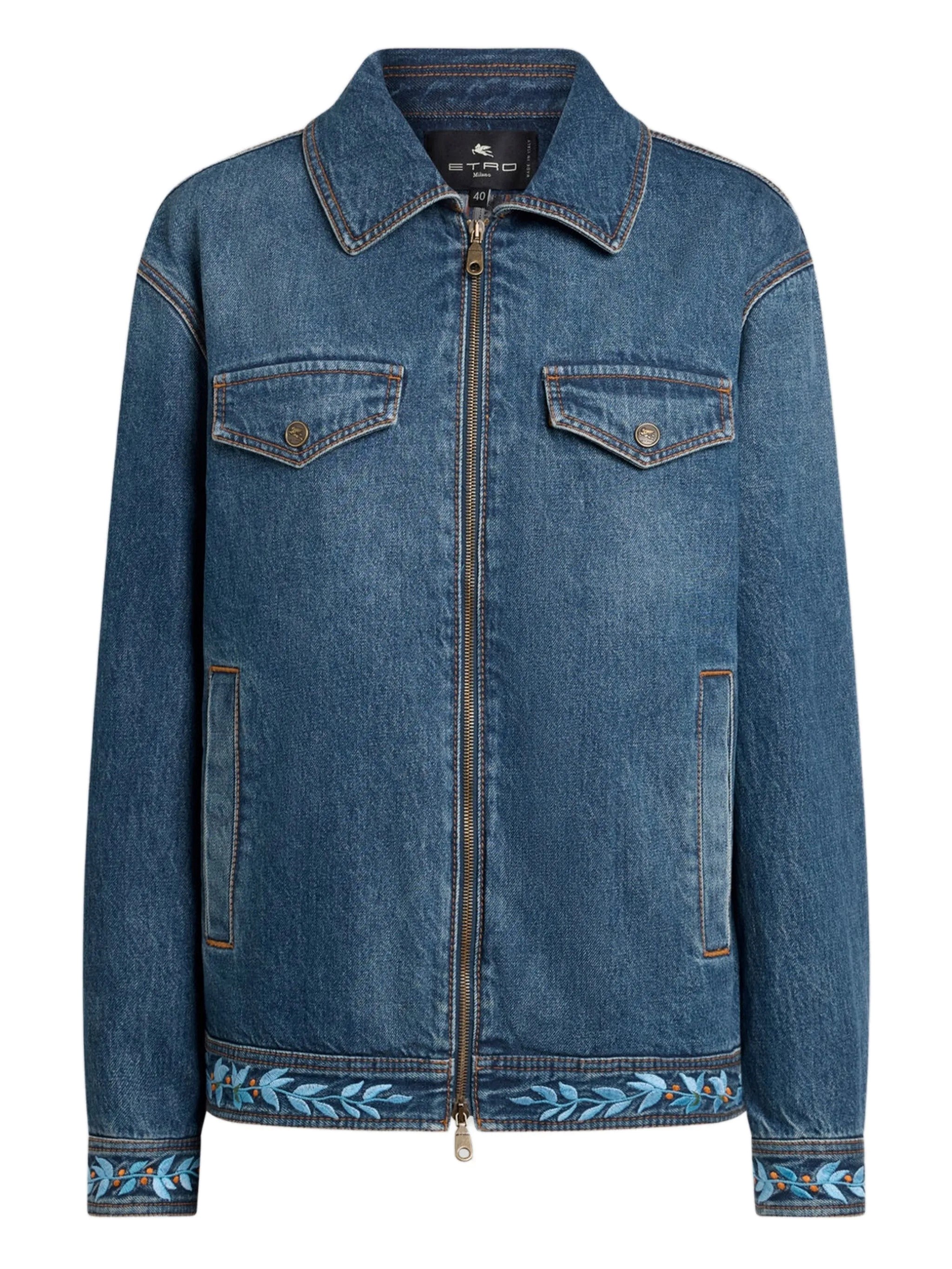 ETRO ETRO Etro, Loose Fit Denim Jacket With Embroidery　ETRO エトロ、刺繍入りルーズフィットデニムジャケット