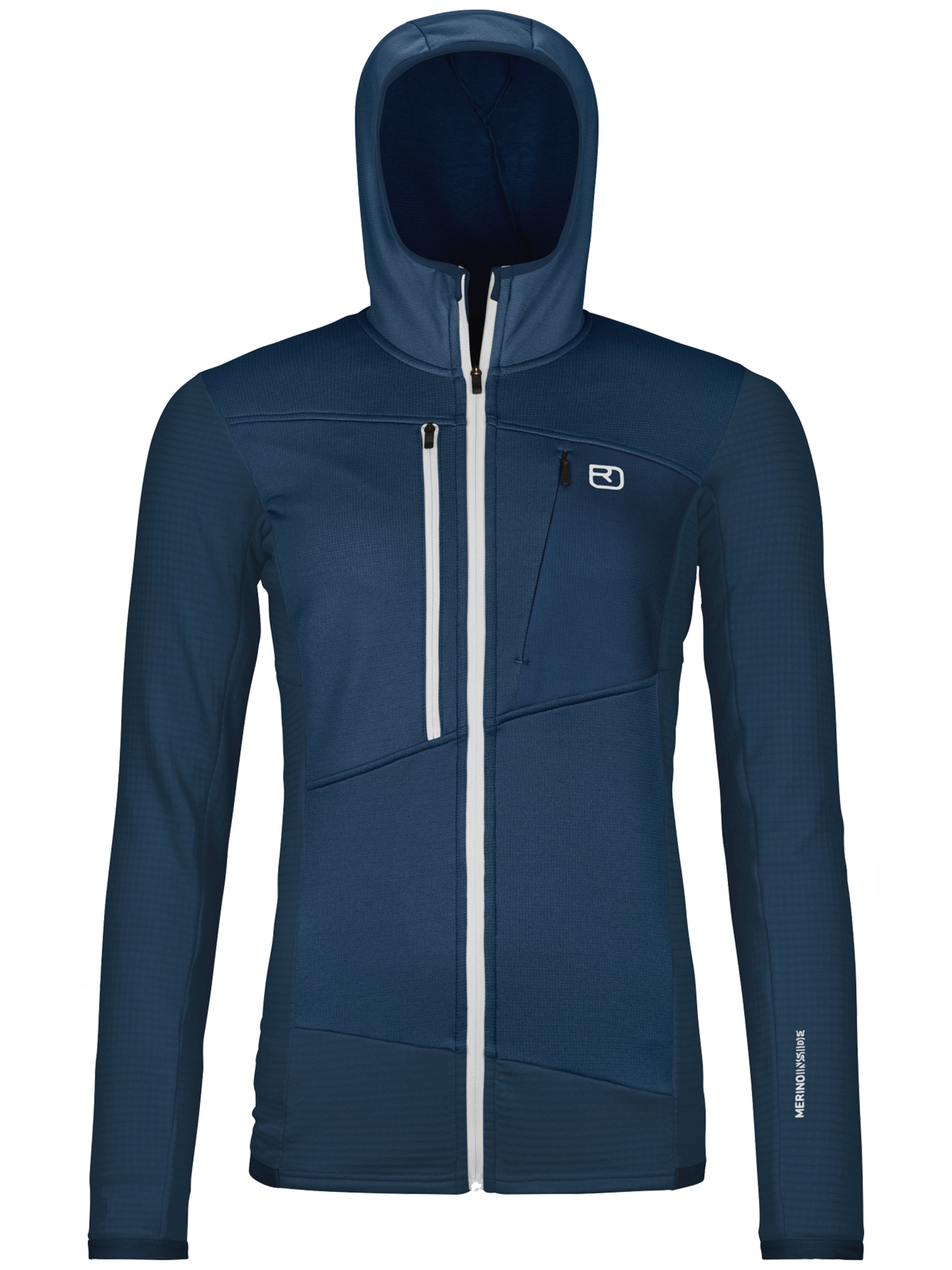 Ortovox Fleece Grid Hoody In Blue