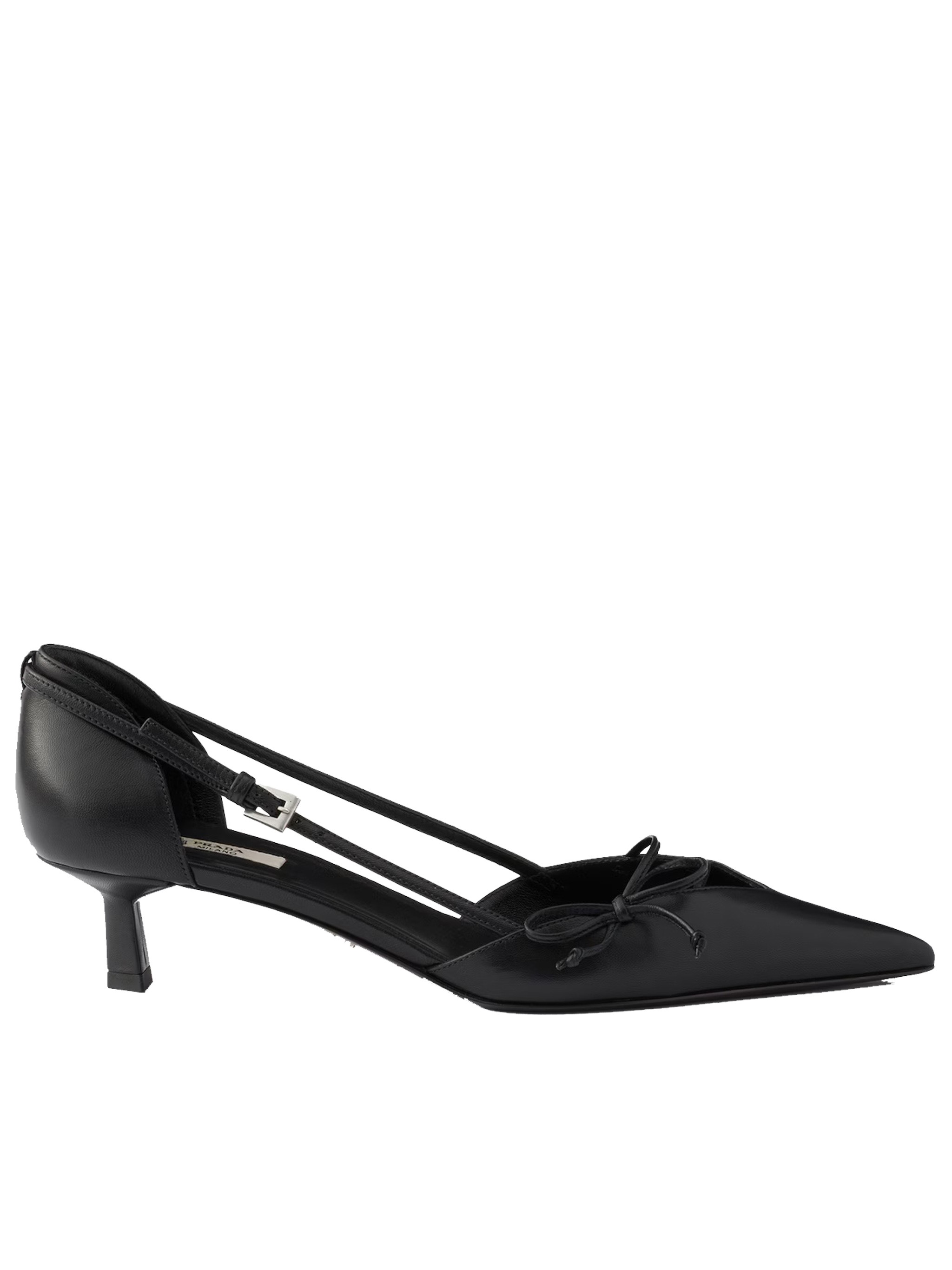 Prada PRADA Open-Toe Pumps In Leather　PRADA レザー オープントゥ パンプス